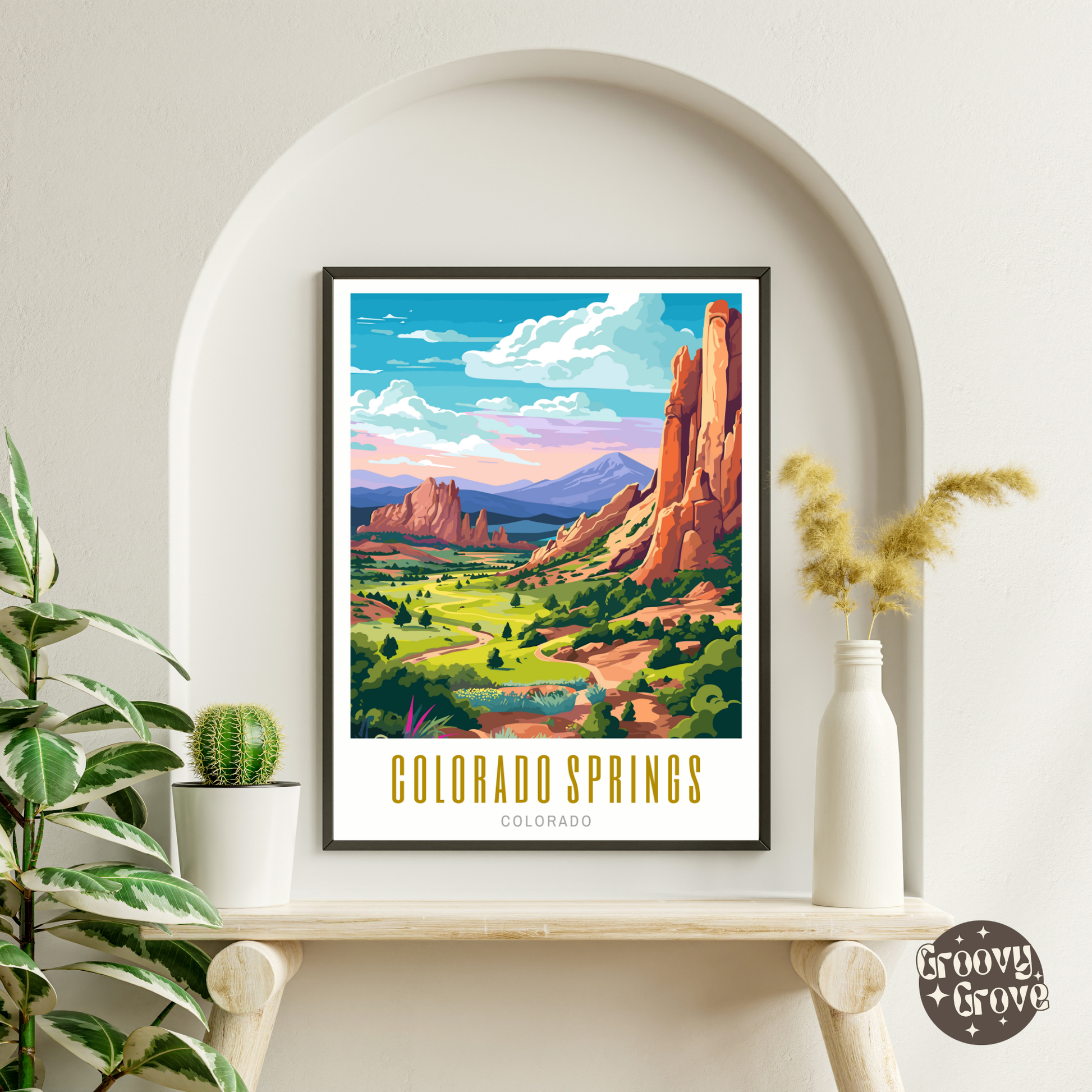 Colorado Springs Poster - GroovyGrove