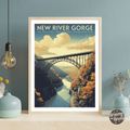 New River Gorge National Park Vintage Poster - GroovyGrove