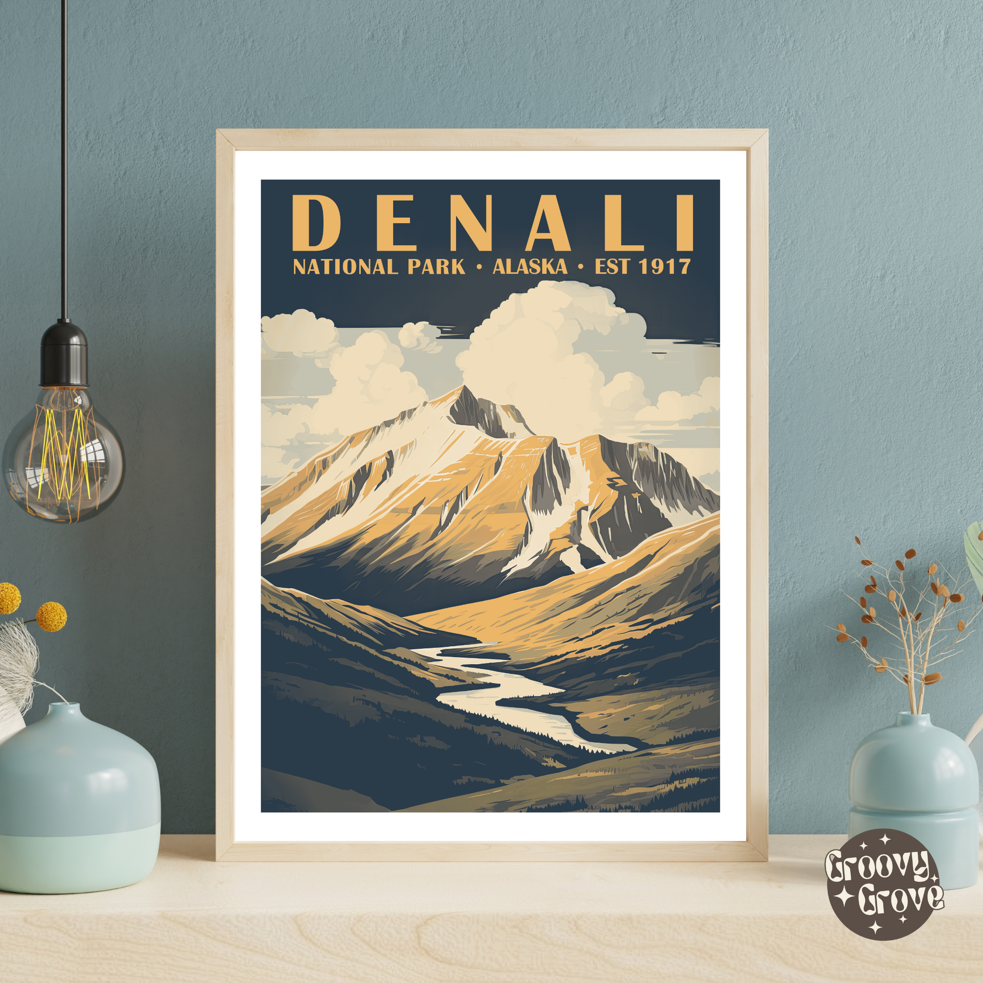 Denali National Park Vintage Poster - GroovyGrove