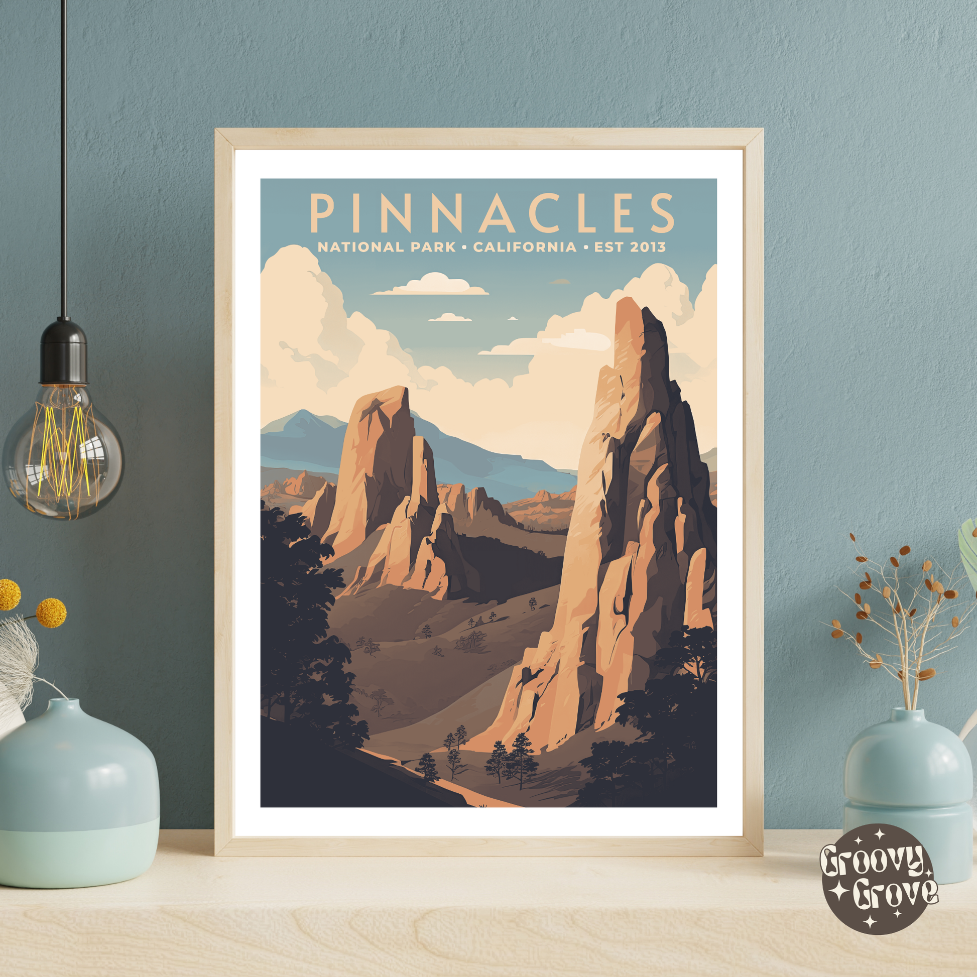 Pinnacles National Park Vintage Poster - GroovyGrove