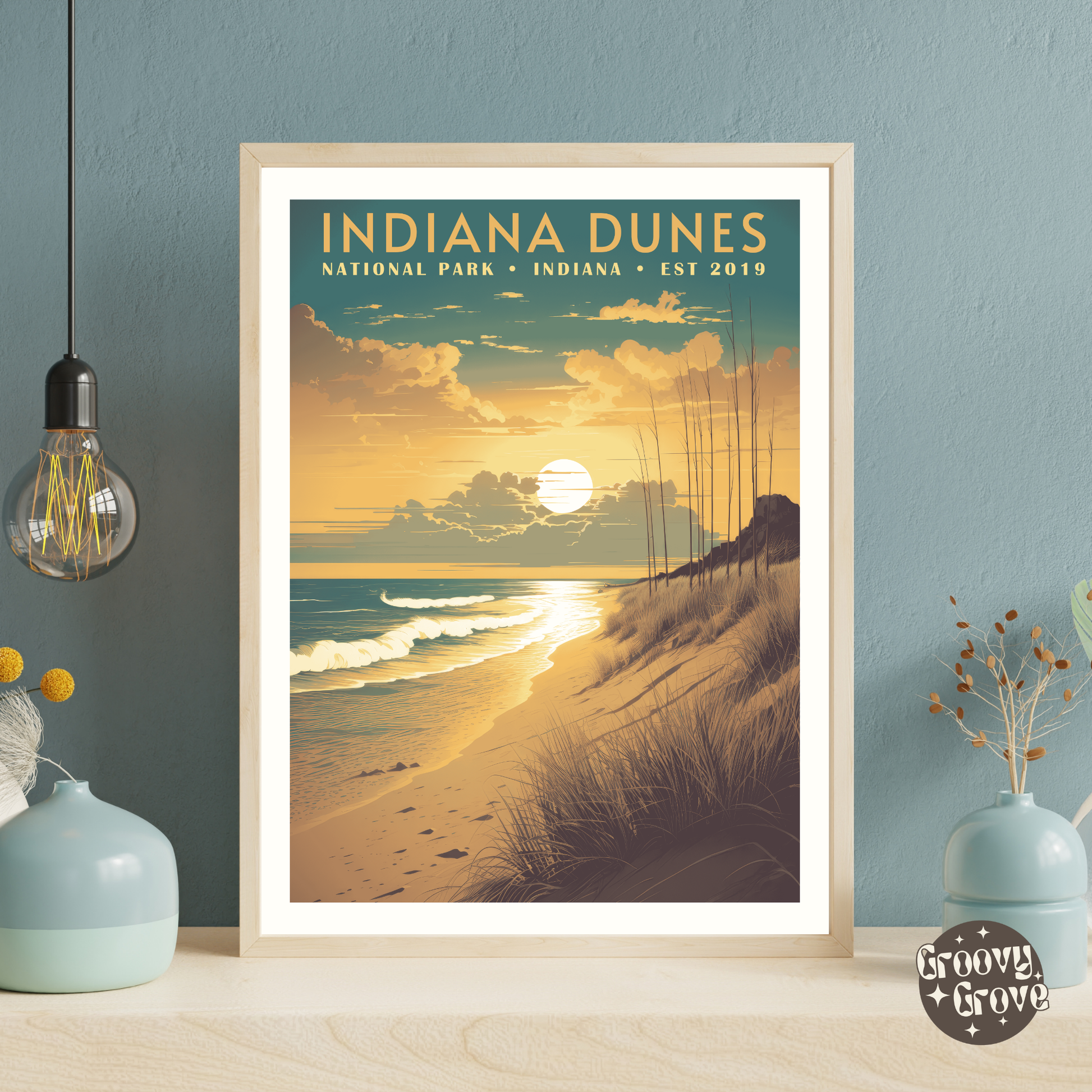 Indiana Dunes National Park Vintage Poster - GroovyGrove