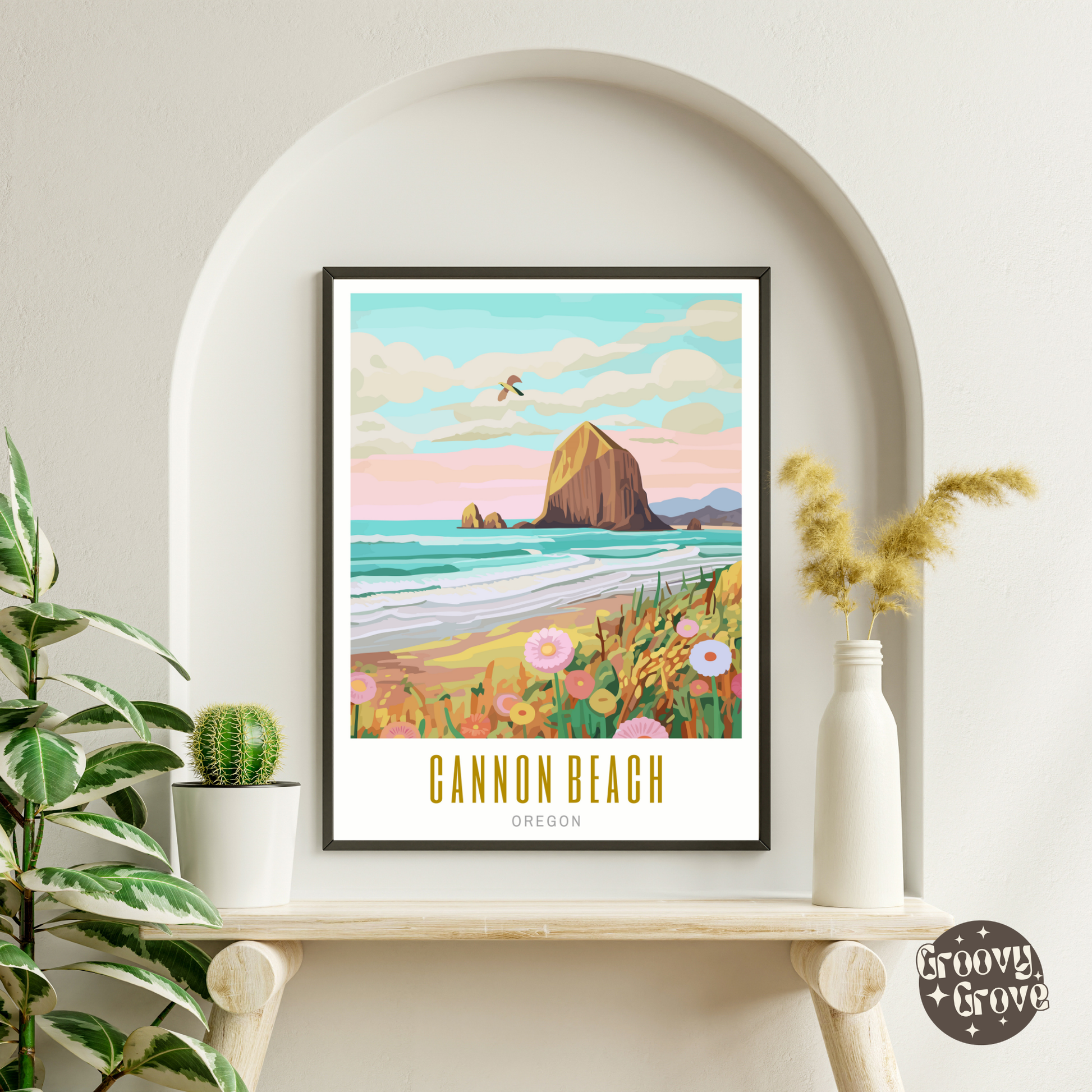 Cannon Beach Oregon Poster - GroovyGrove