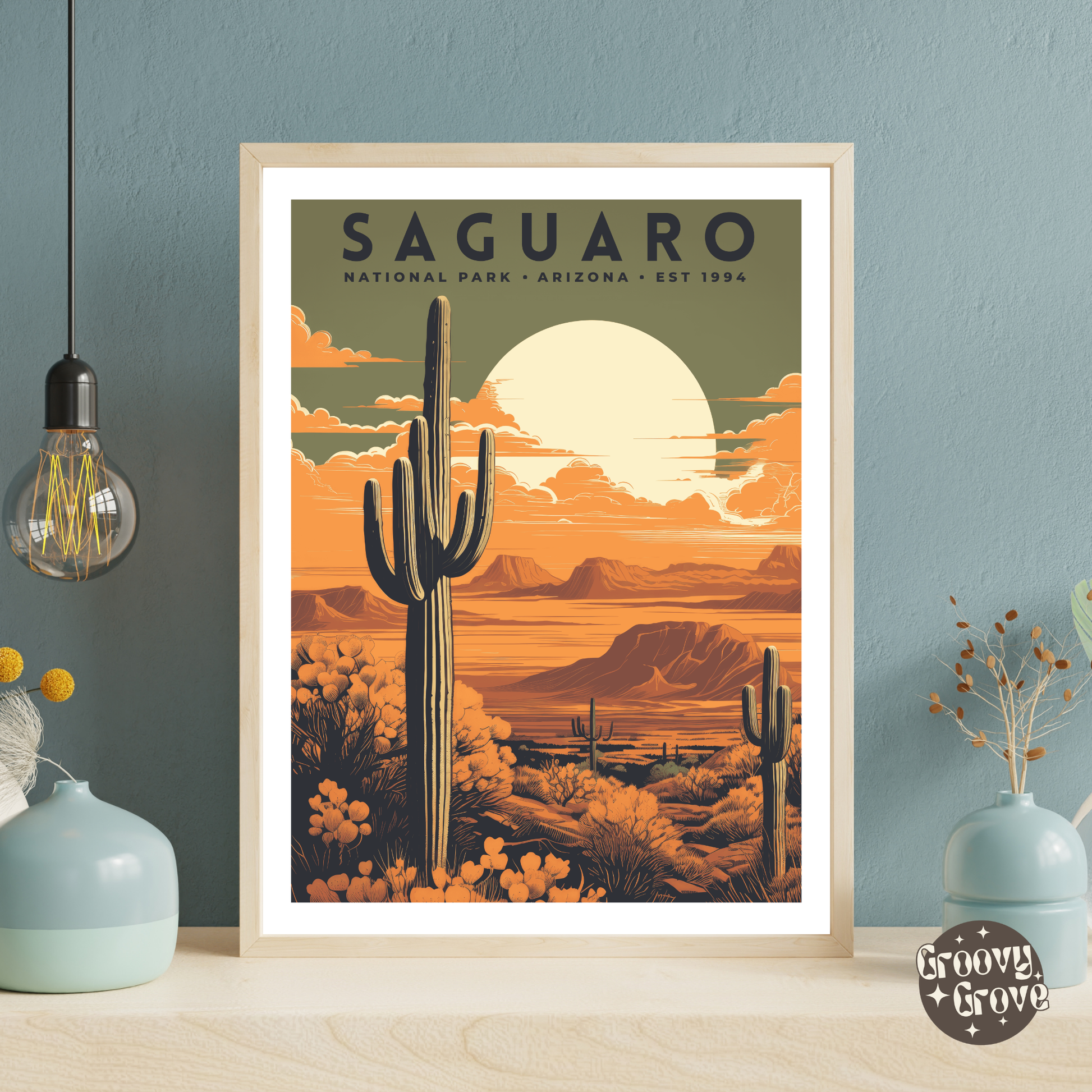 Saguaro National Park Vintage Poster - GroovyGrove