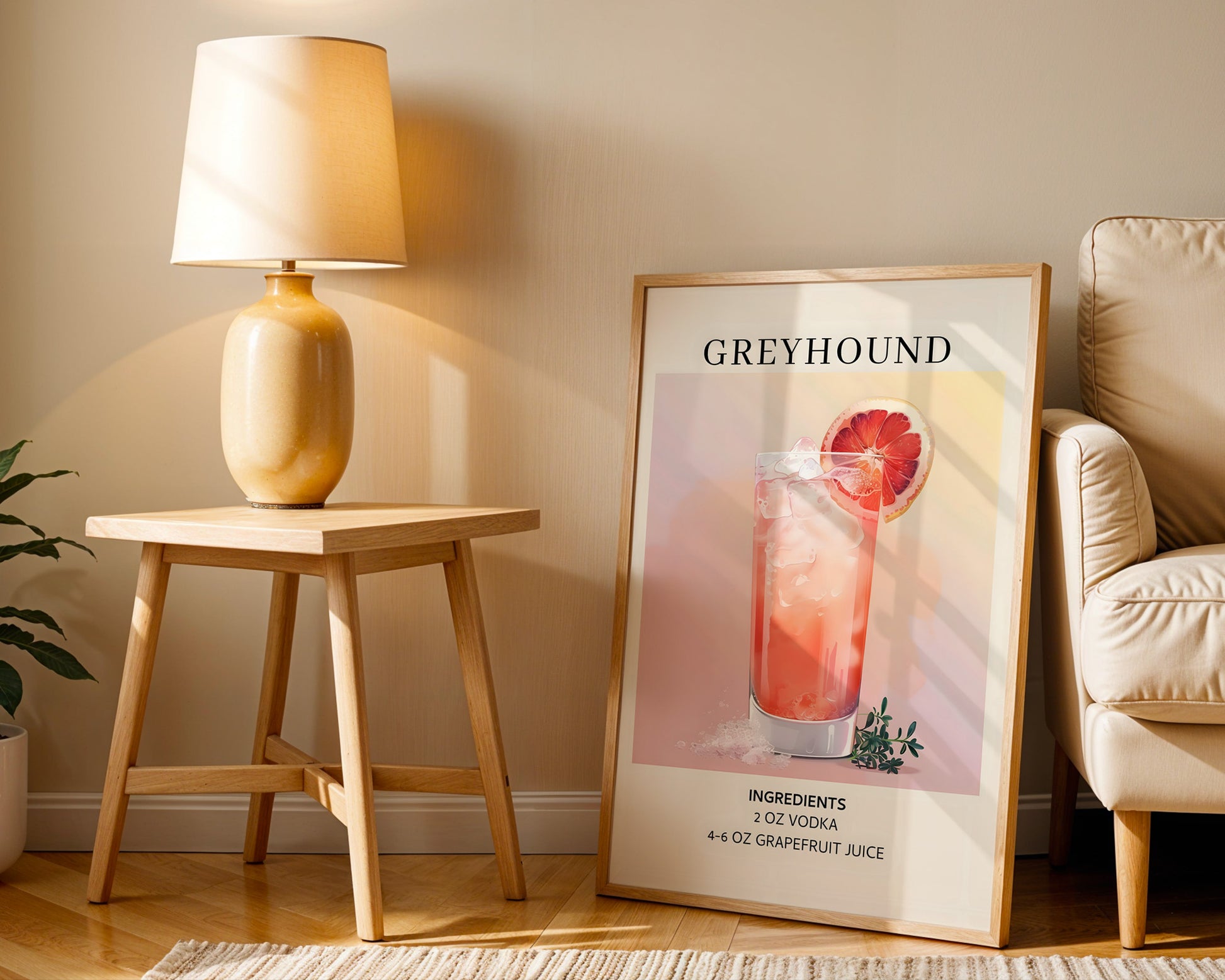 Greyhound Vintage Cocktail Poster - GroovyGrove