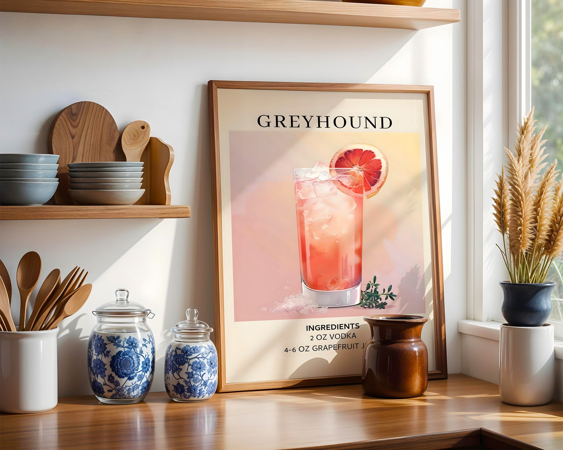 Greyhound Vintage Cocktail Poster - GroovyGrove