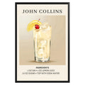 John Collins Vintage Cocktail Poster - GroovyGrove