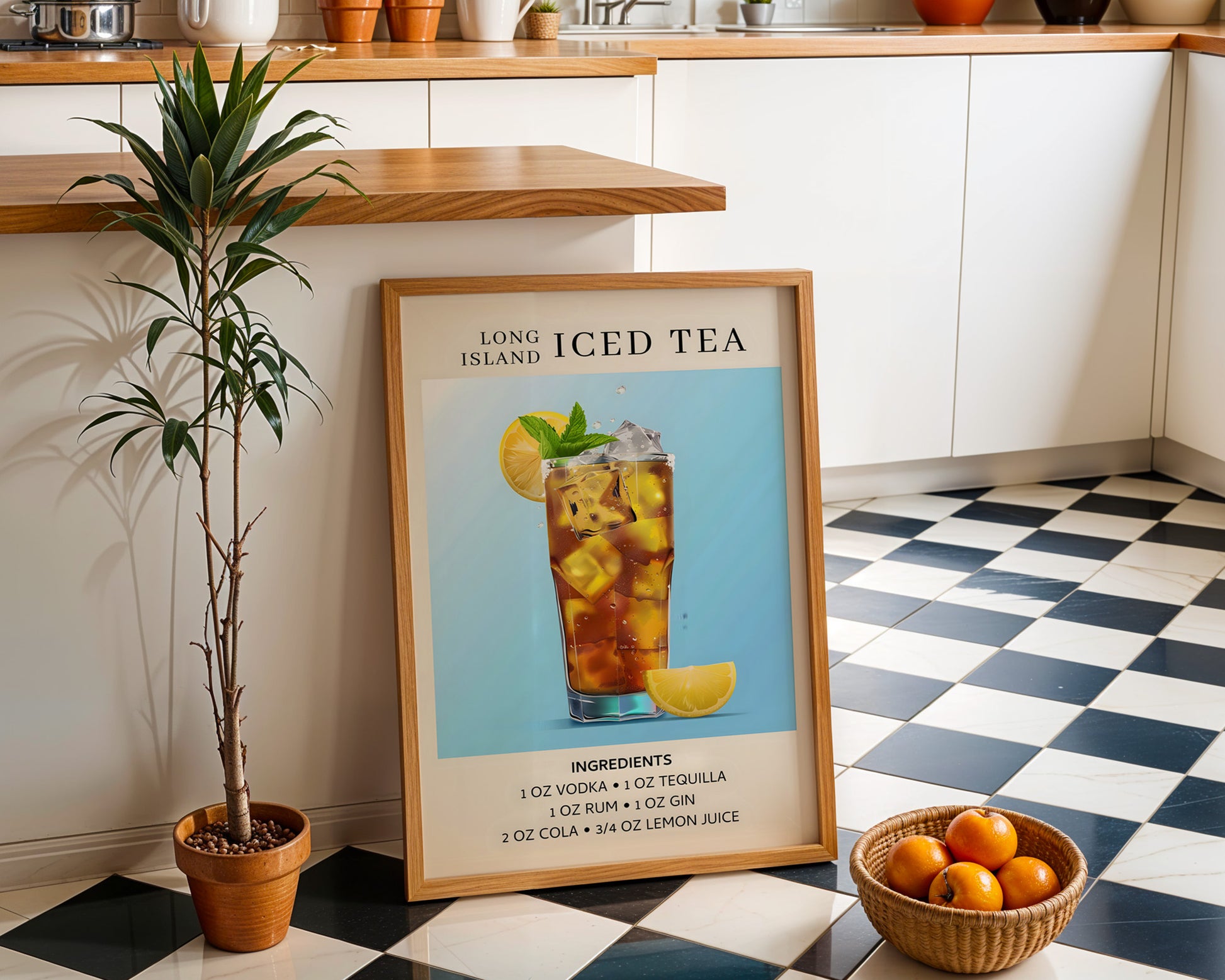 Long Island Iced Tea Vintage Cocktail Poster - GroovyGrove