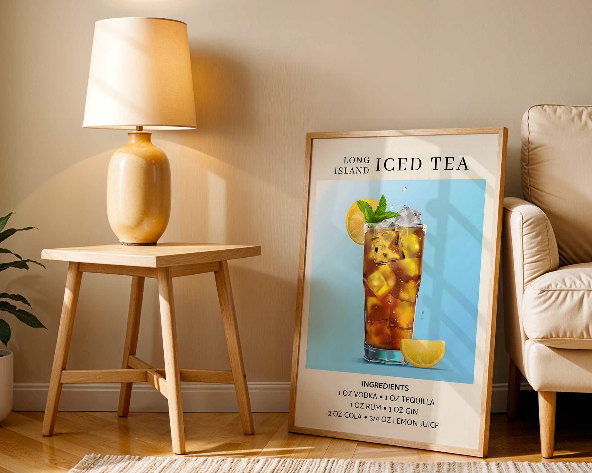 Long Island Iced Tea Vintage Cocktail Poster - GroovyGrove