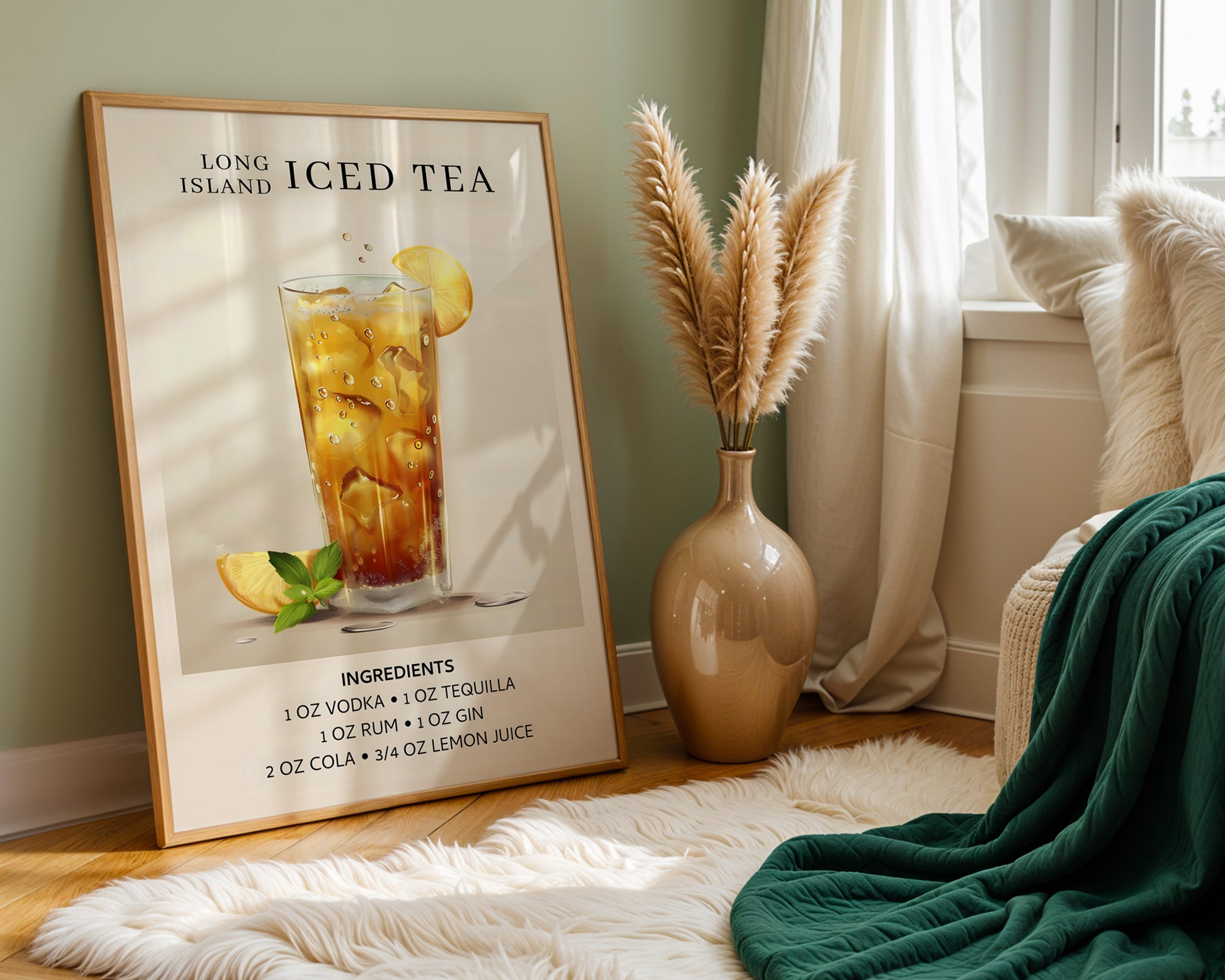 Long Island Iced Tea Vintage Cocktail Poster - GroovyGrove