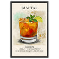 Mai Tai Vintage Cocktail Poster - GroovyGrove