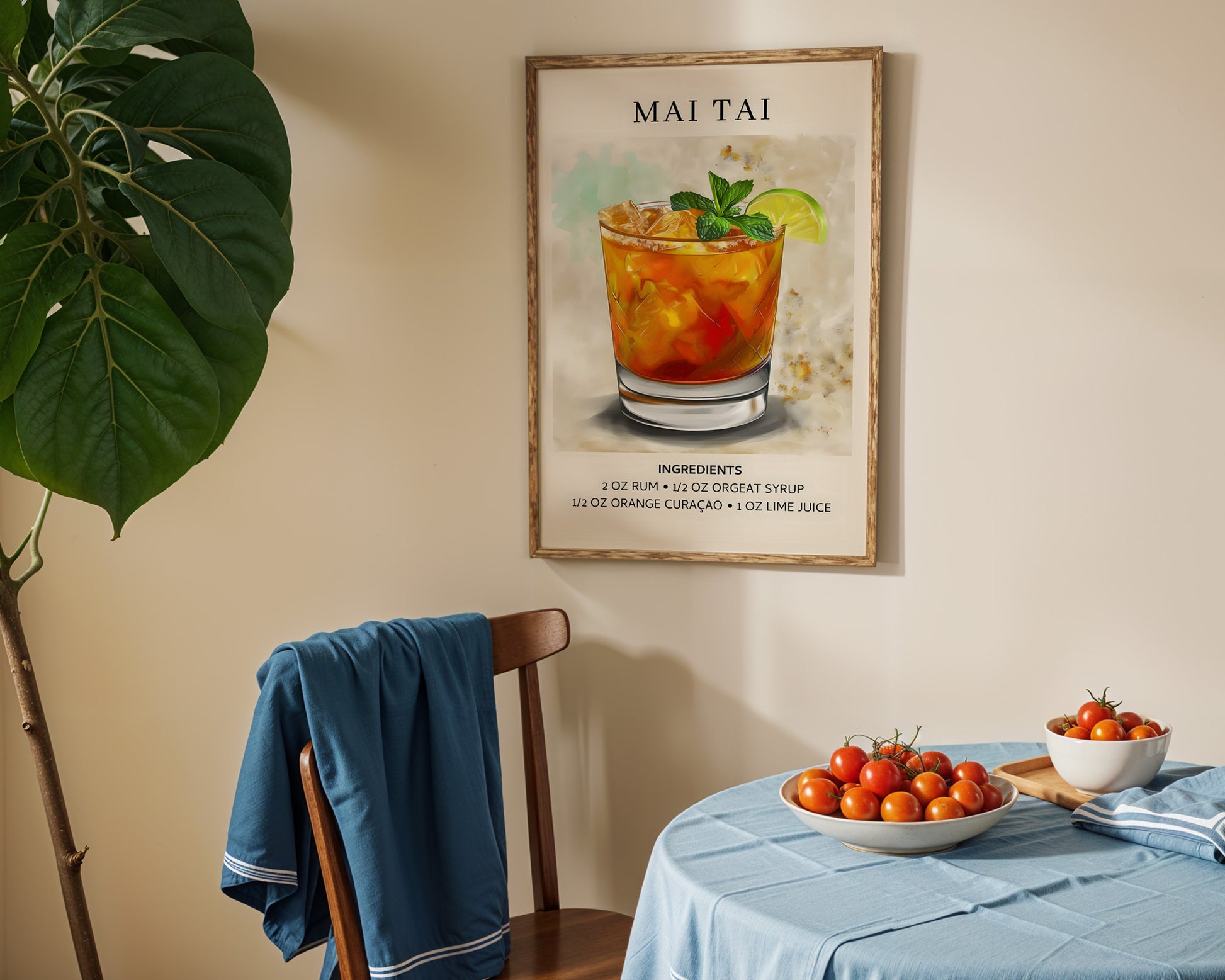 Mai Tai Vintage Cocktail Poster - GroovyGrove