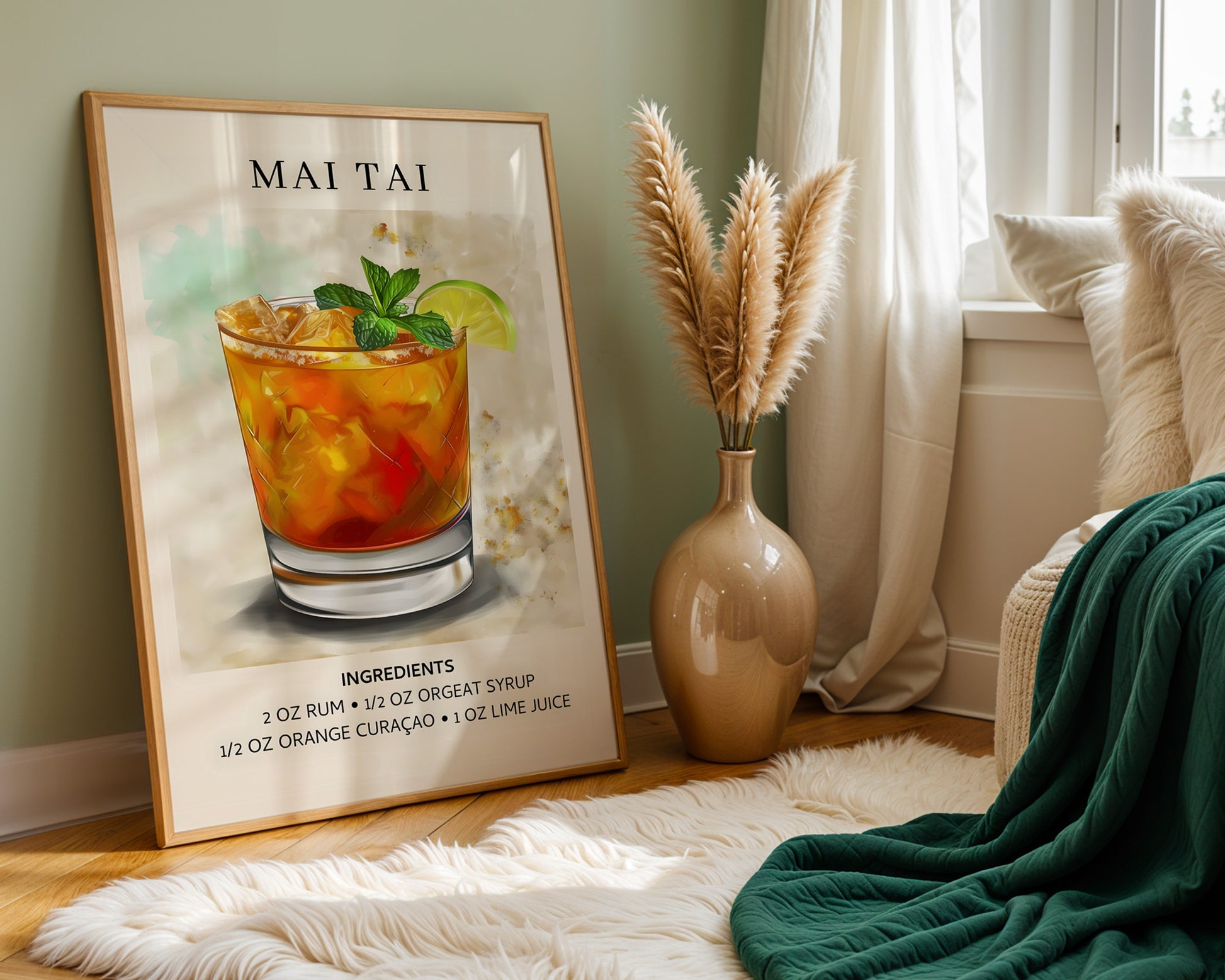 Mai Tai Vintage Cocktail Poster - GroovyGrove