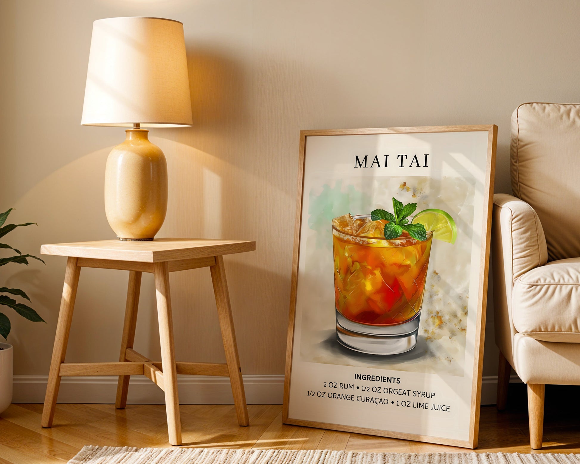 Mai Tai Vintage Cocktail Poster - GroovyGrove