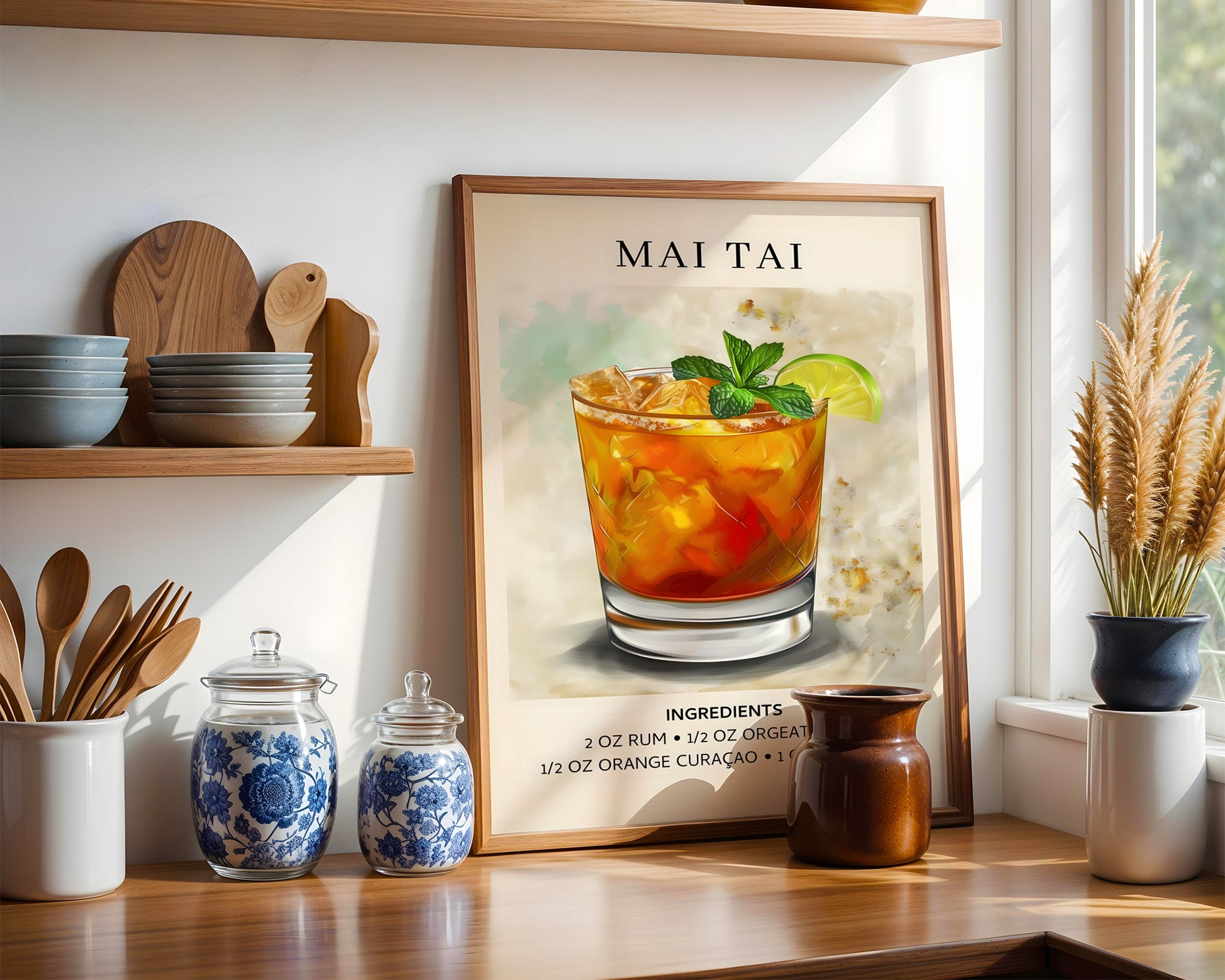 Mai Tai Vintage Cocktail Poster - GroovyGrove