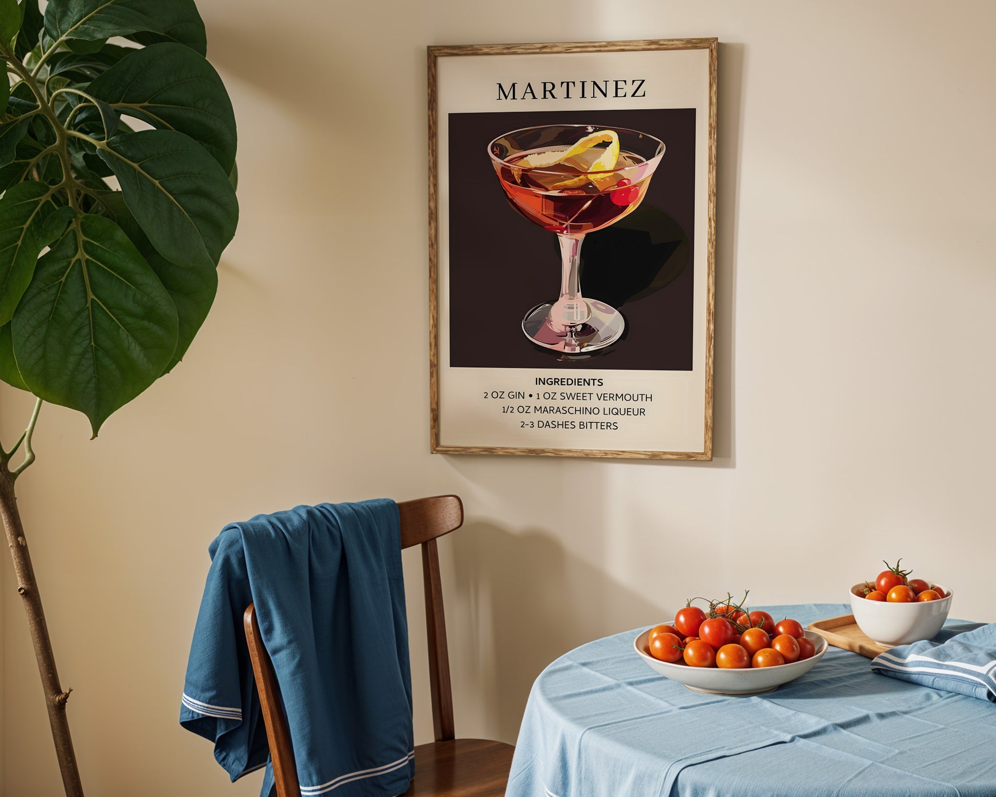 Martinez Vintage Cocktail Poster - GroovyGrove