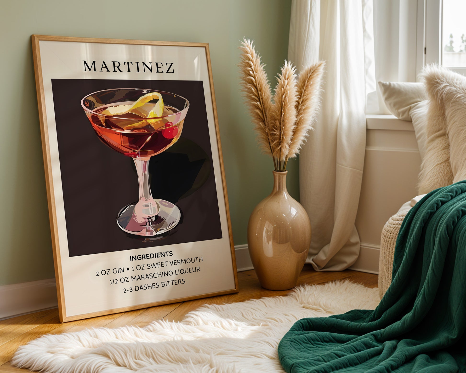 Martinez Vintage Cocktail Poster - GroovyGrove