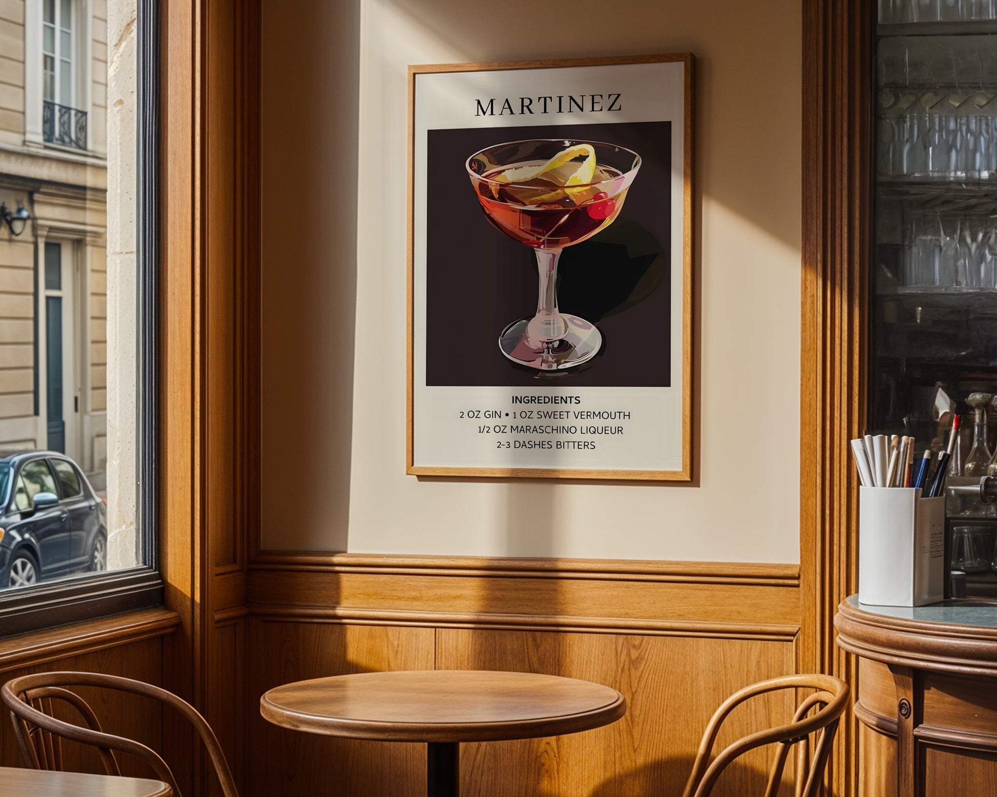 Martinez Vintage Cocktail Poster - GroovyGrove