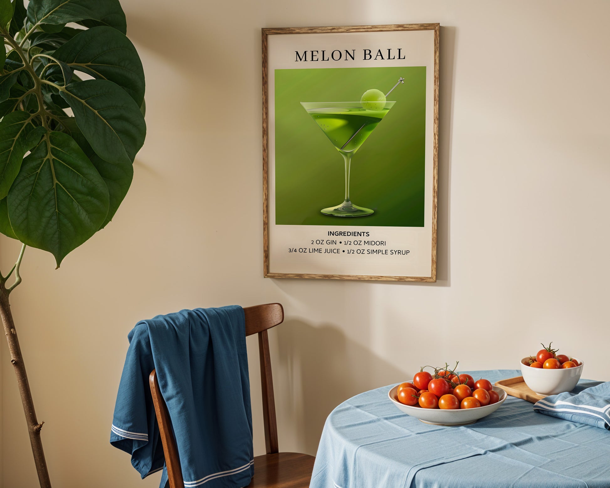 Melon Ball Vintage Cocktail Poster - GroovyGrove