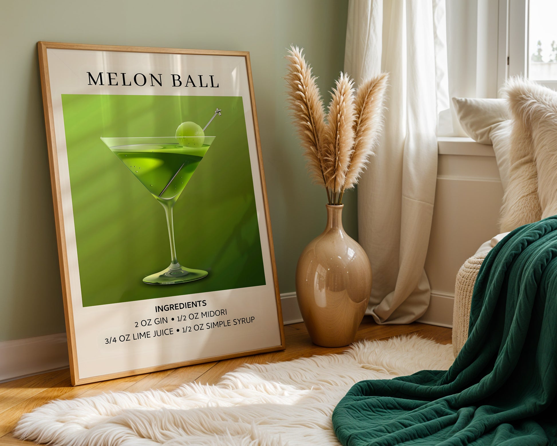 Melon Ball Vintage Cocktail Poster - GroovyGrove