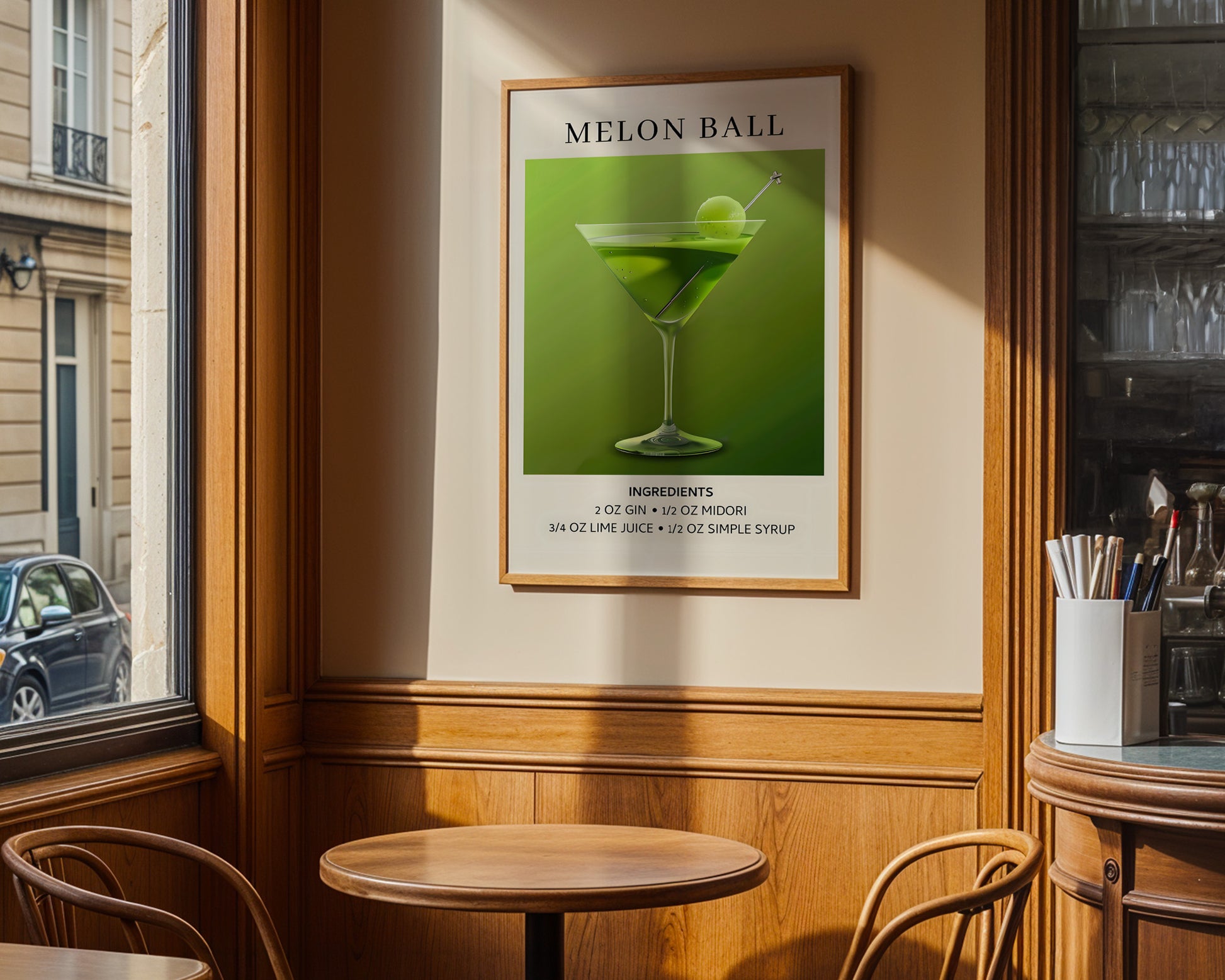 Melon Ball Vintage Cocktail Poster - GroovyGrove