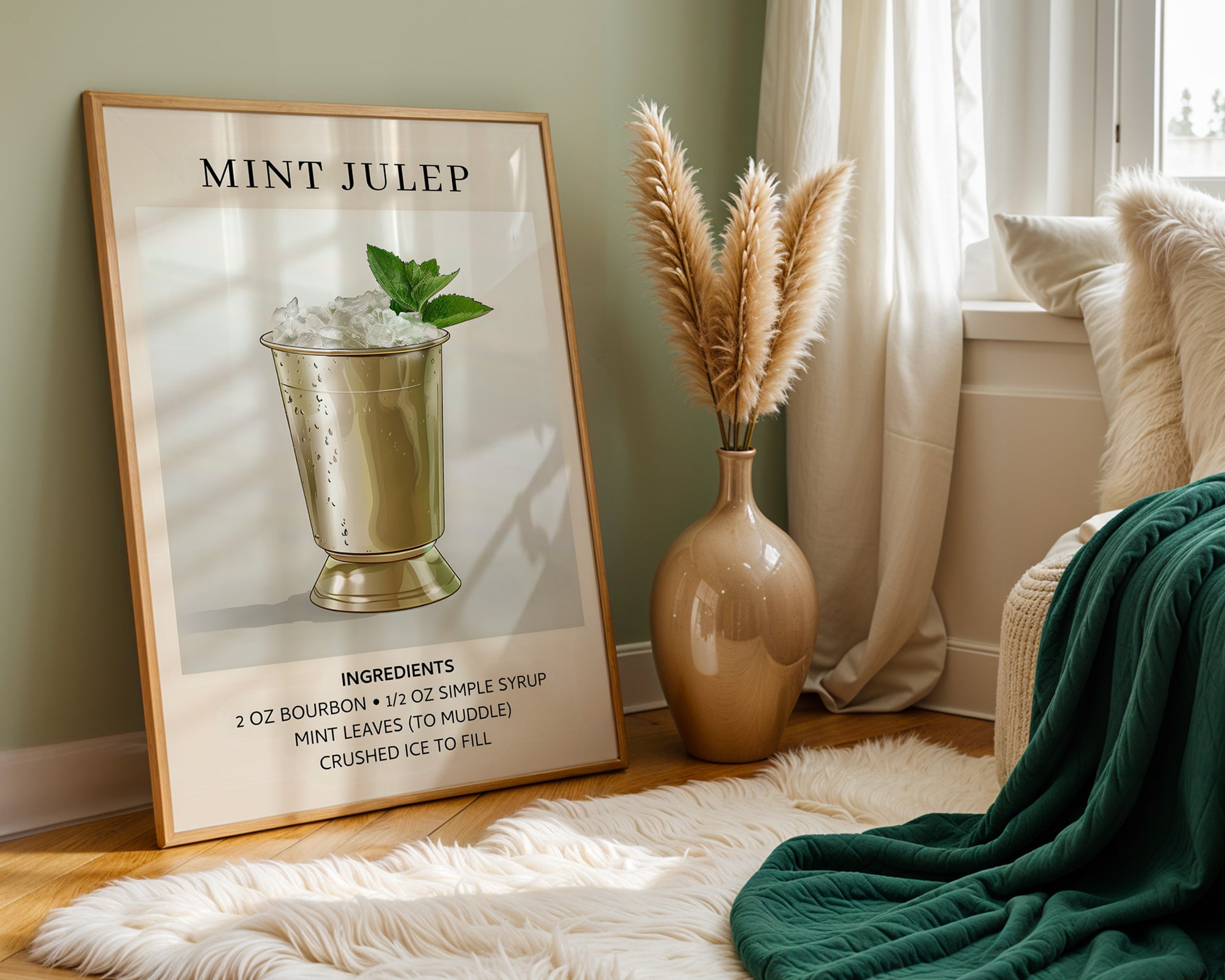 Mint Julep Vintage Cocktail Poster - GroovyGrove