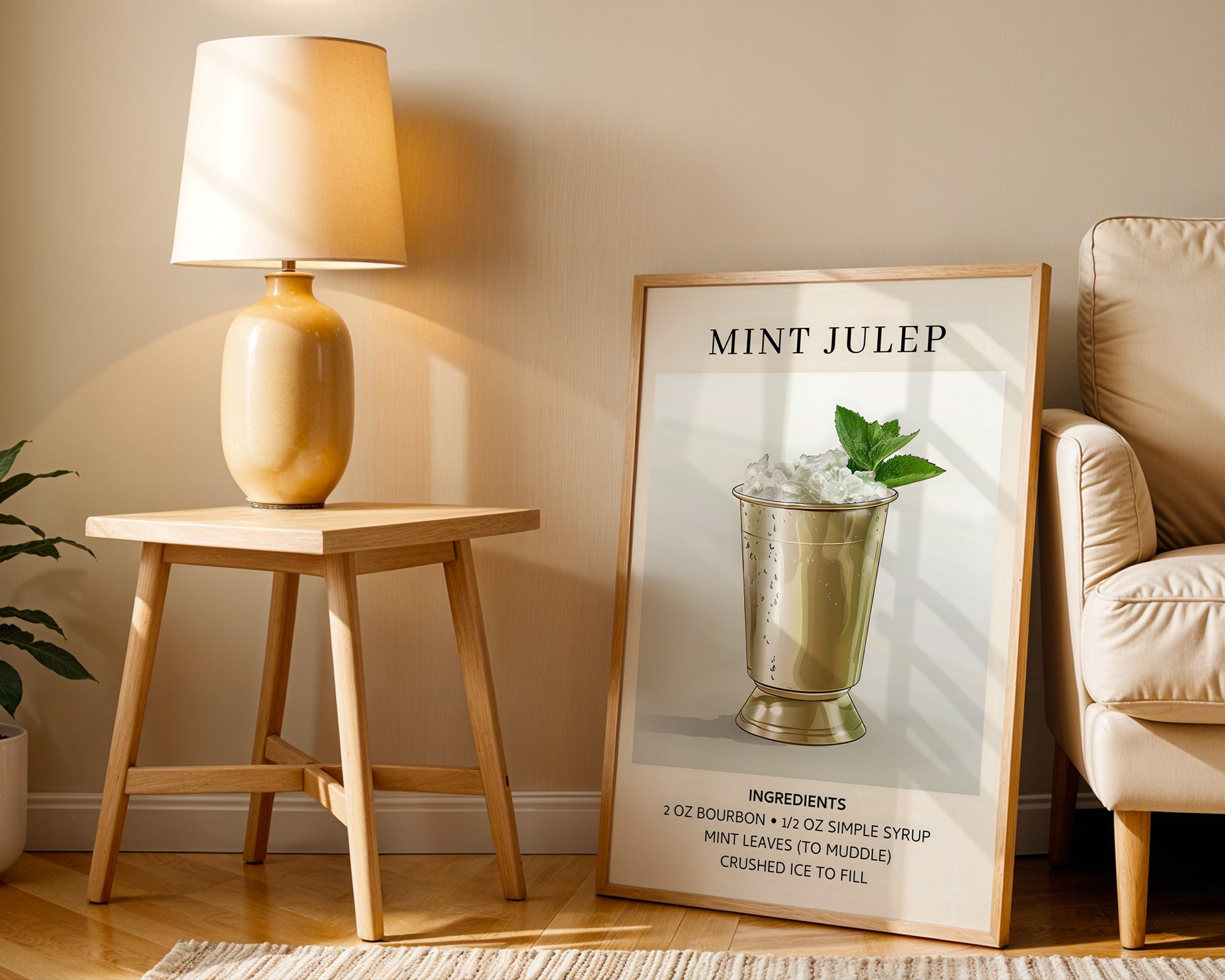 Mint Julep Vintage Cocktail Poster - GroovyGrove