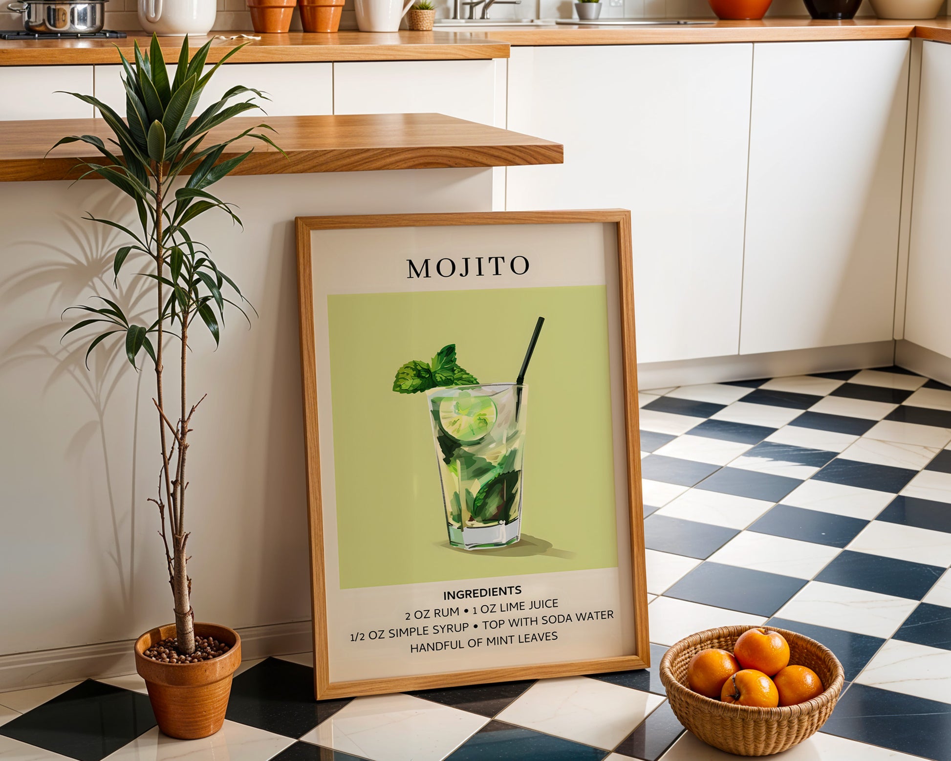 Mojito Vintage Cocktail Poster - GroovyGrove