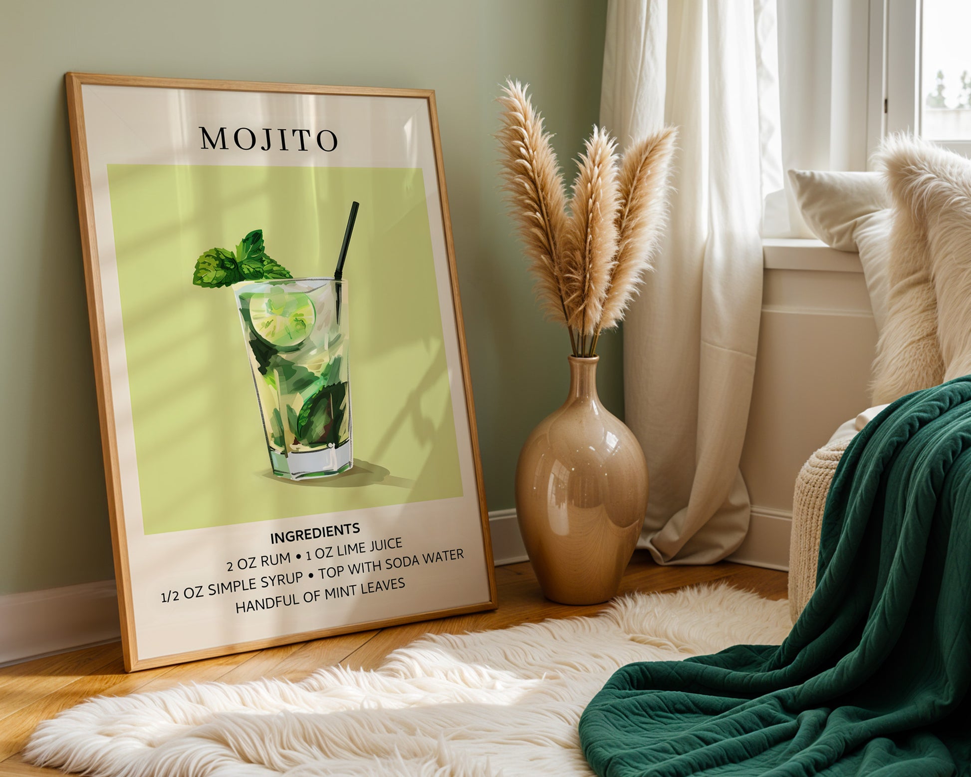 Mojito Vintage Cocktail Poster - GroovyGrove