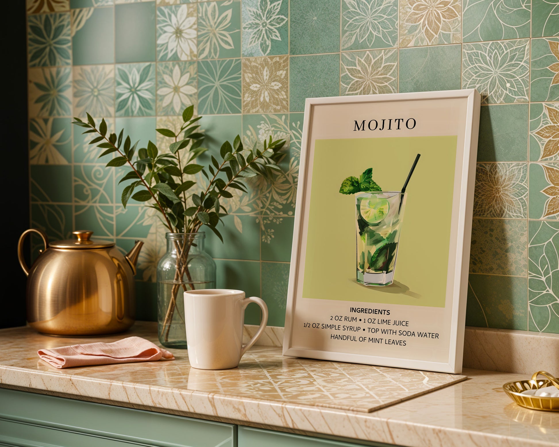 Mojito Vintage Cocktail Poster - GroovyGrove