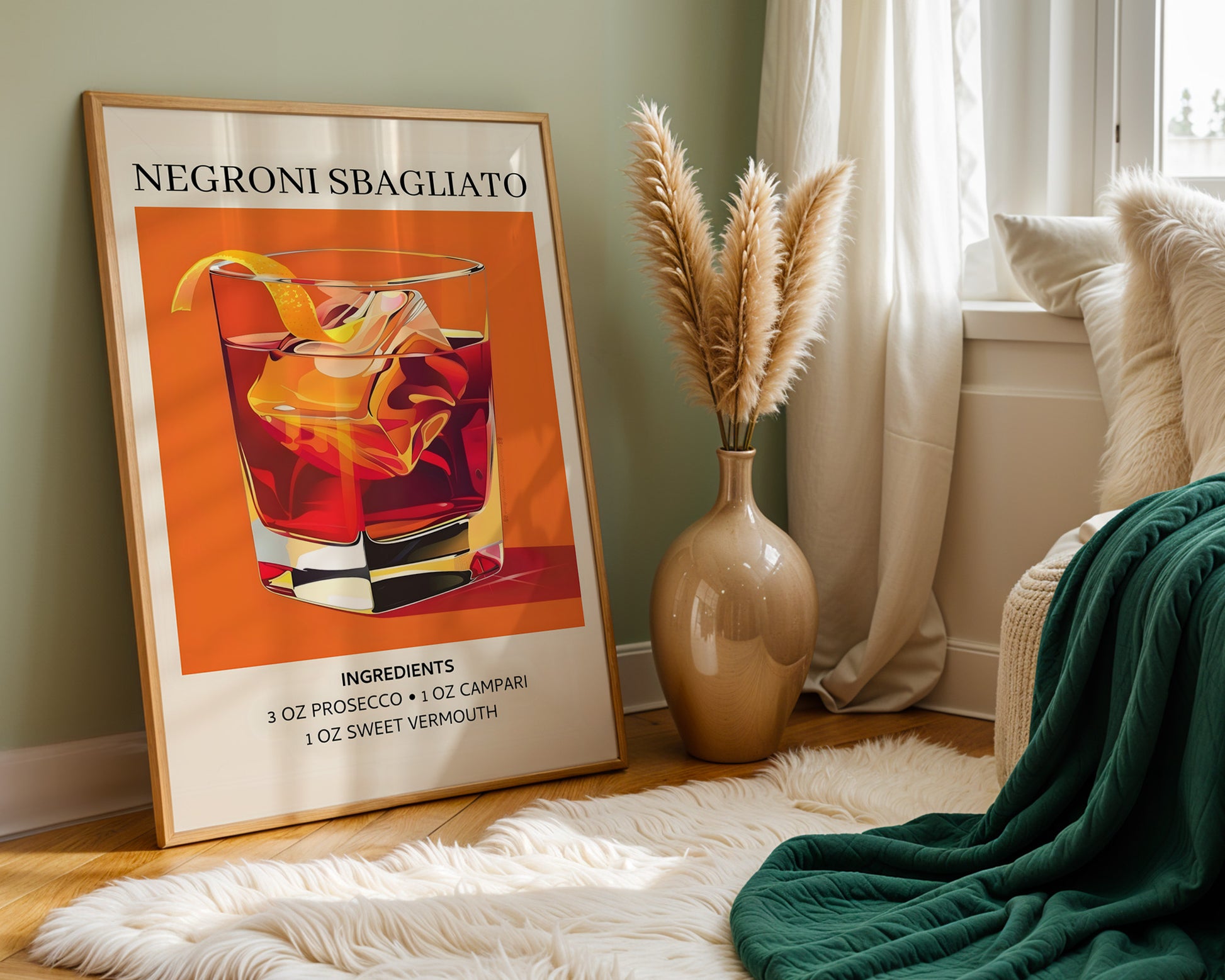 Negroni Sbagliato Vintage Cocktail Poster - GroovyGrove