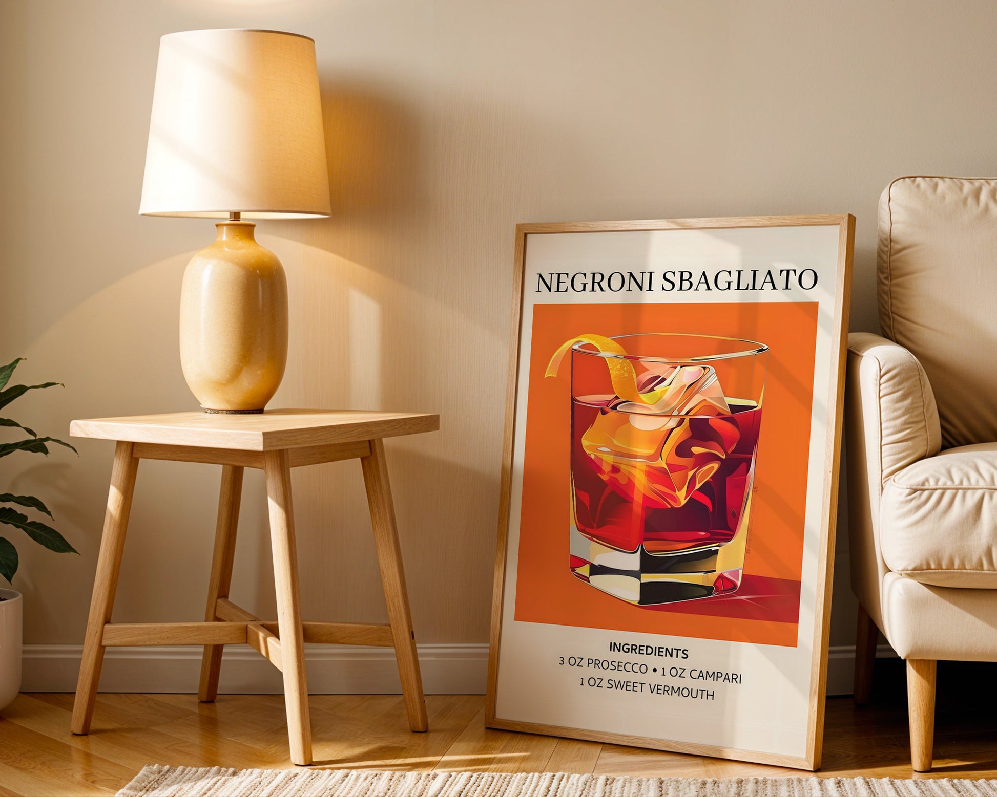 Negroni Sbagliato Vintage Cocktail Poster - GroovyGrove