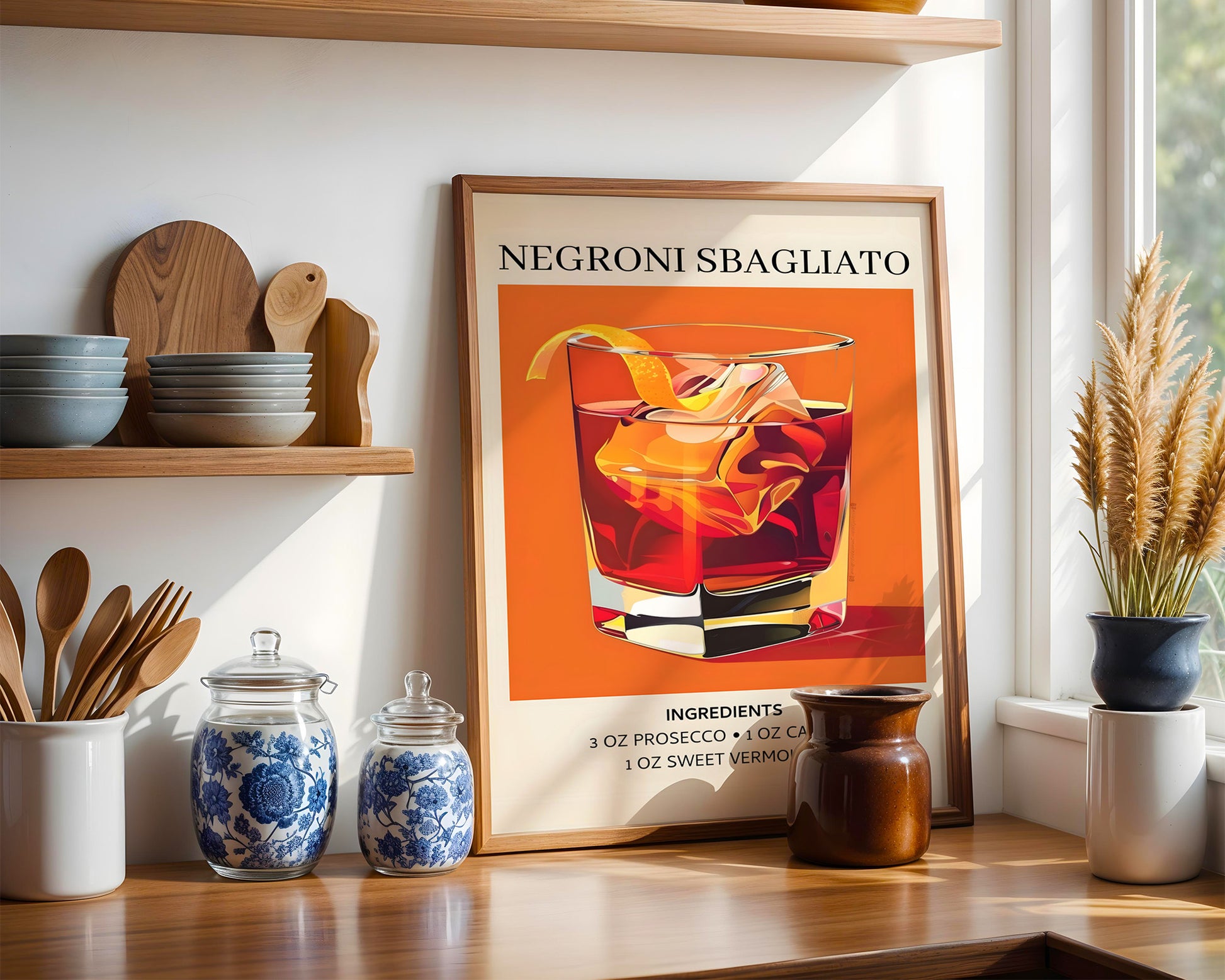 Negroni Sbagliato Vintage Cocktail Poster - GroovyGrove