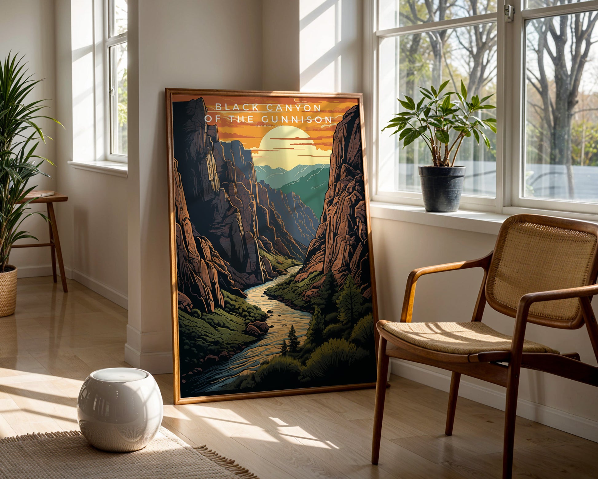 Black Canyon of the Gunnison National Park Retro Poster - GroovyGrove