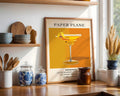 Paper Plane Vintage Cocktail Poster - GroovyGrove