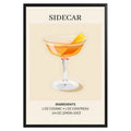 Sidecar Vintage Cocktail Poster - GroovyGrove