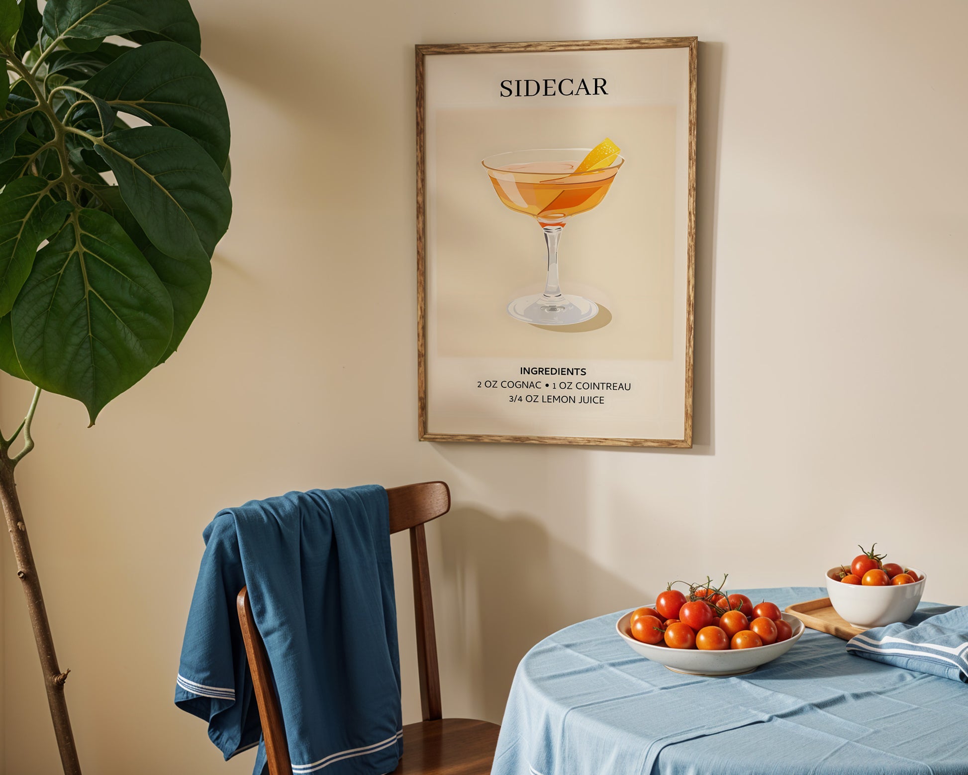 Sidecar Vintage Cocktail Poster - GroovyGrove