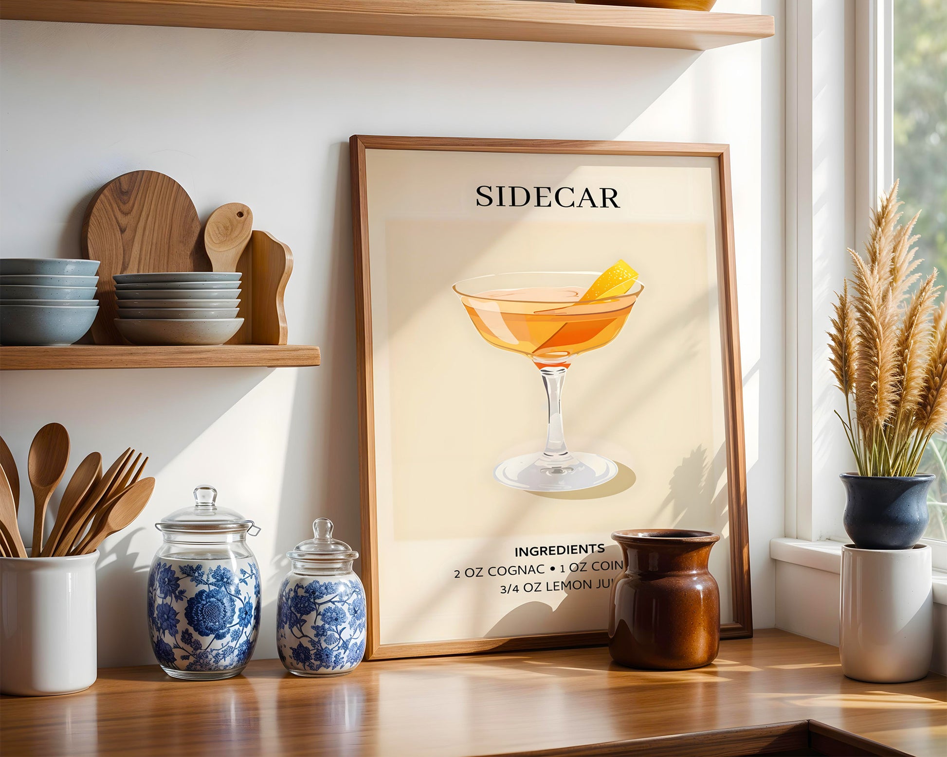 Sidecar Vintage Cocktail Poster - GroovyGrove