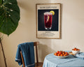 Sloe Gin Fizz Vintage Cocktail Poster - GroovyGrove