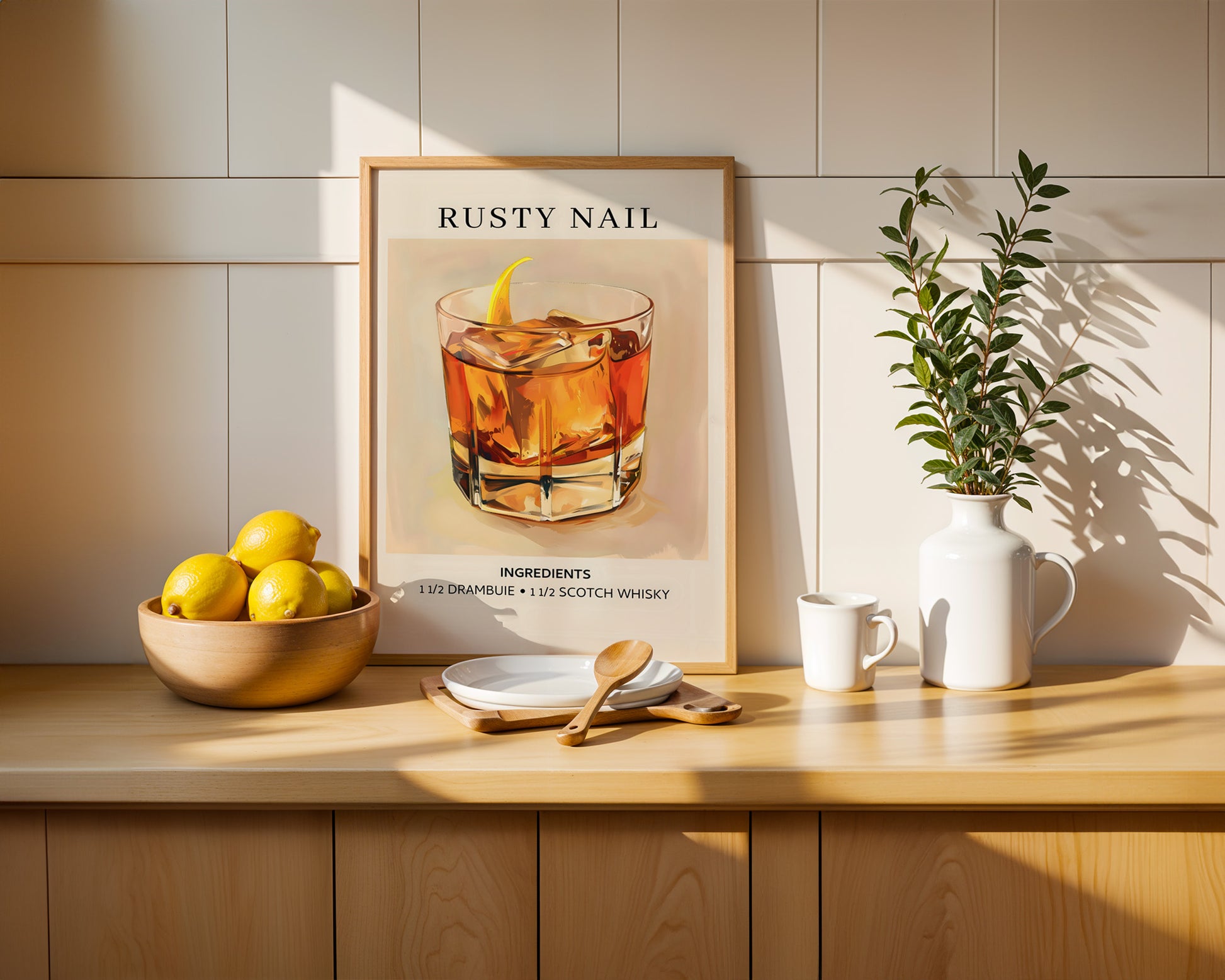 Rusty Nail Vintage Cocktail Poster - GroovyGrove