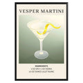 Vesper Martini Vintage Cocktail Poster - GroovyGrove