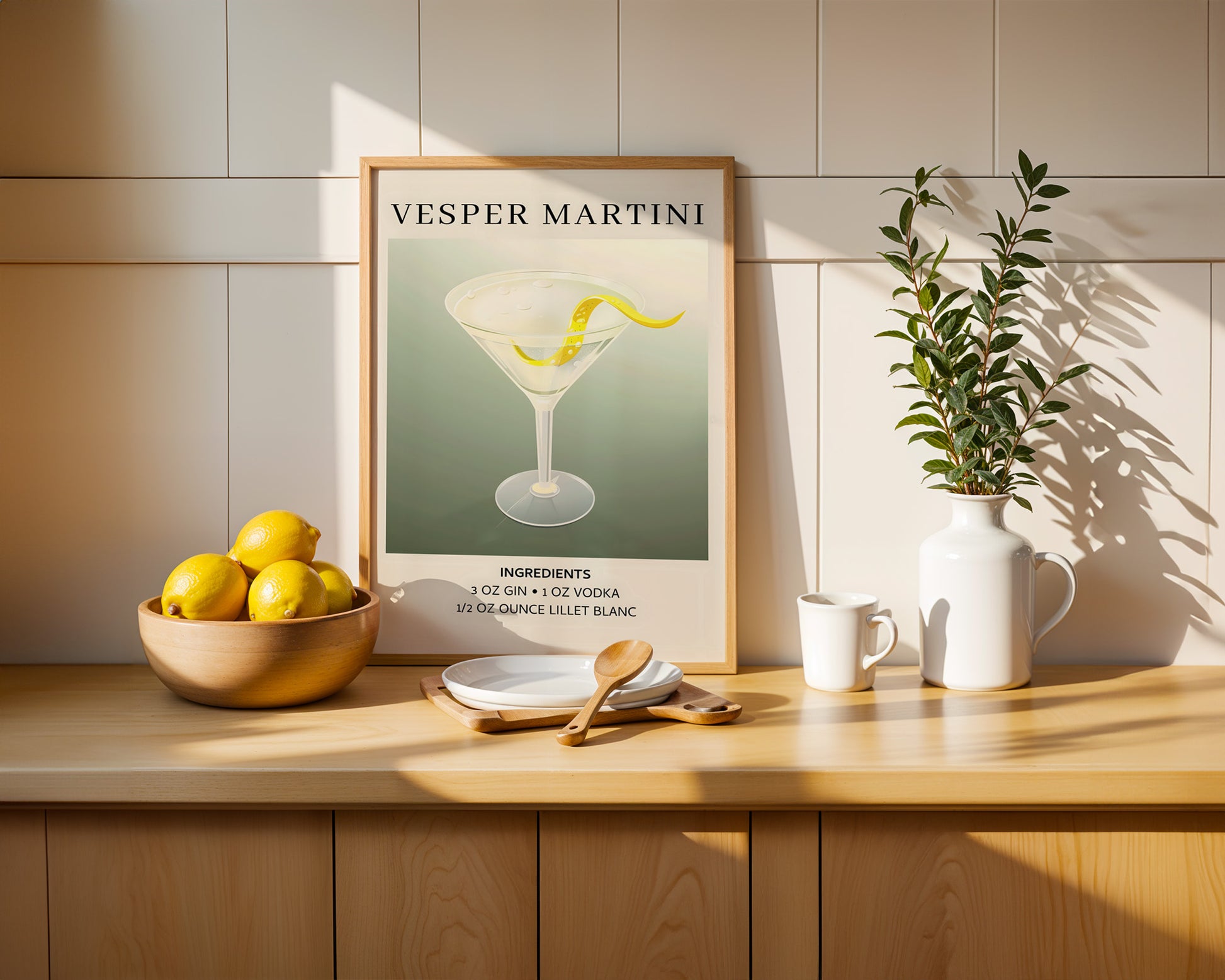 Vesper Martini Vintage Cocktail Poster - GroovyGrove