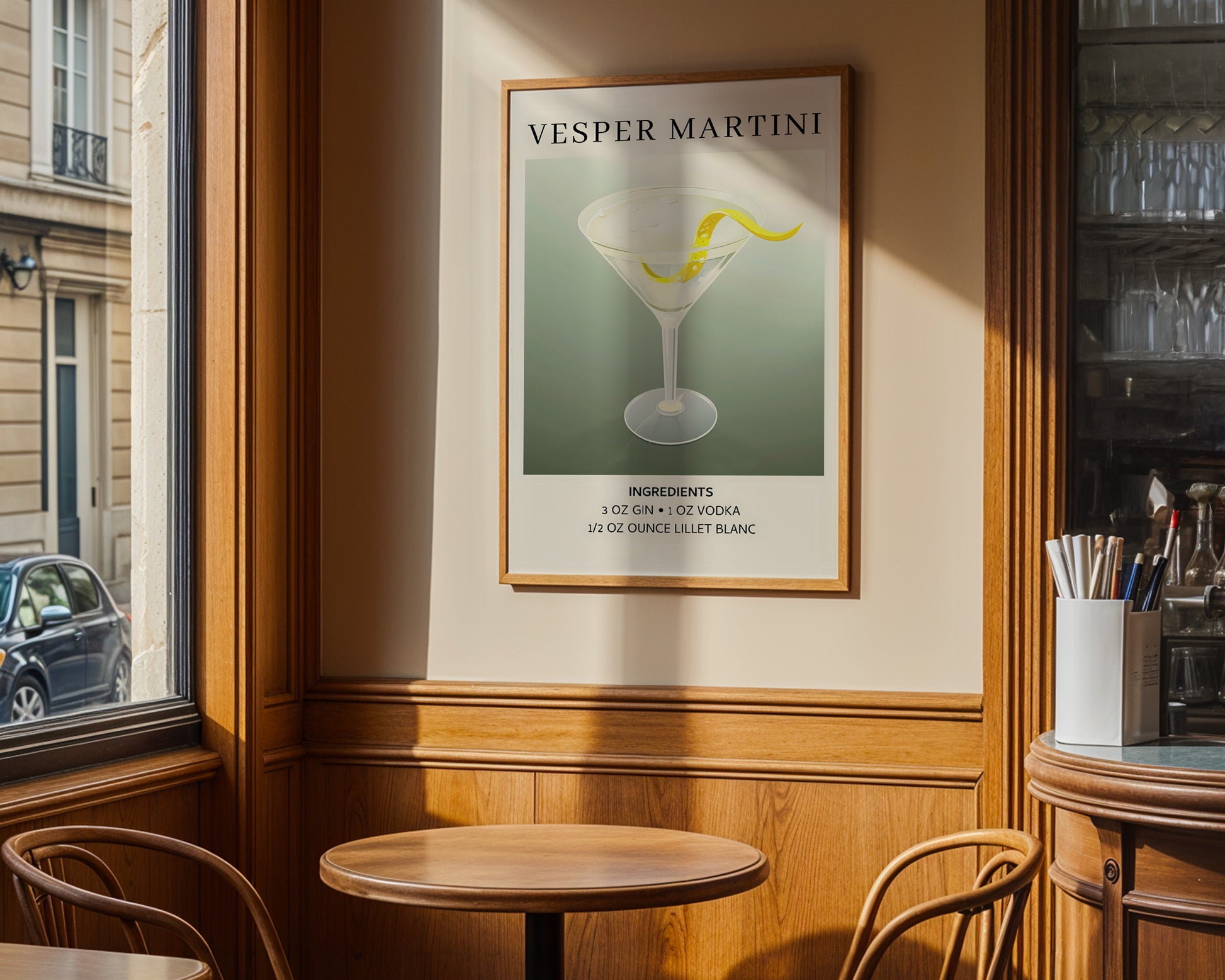 Vesper Martini Vintage Cocktail Poster - GroovyGrove