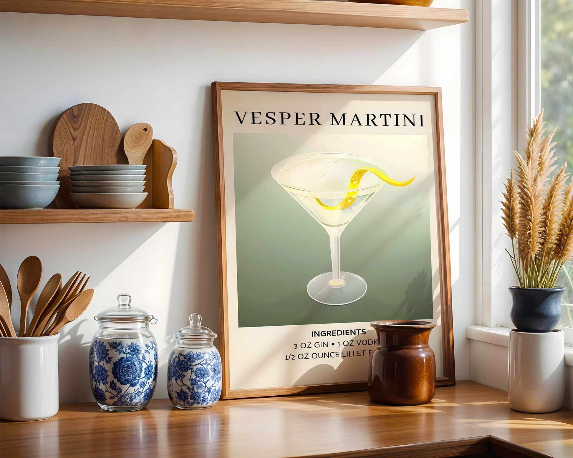 Vesper Martini Vintage Cocktail Poster - GroovyGrove