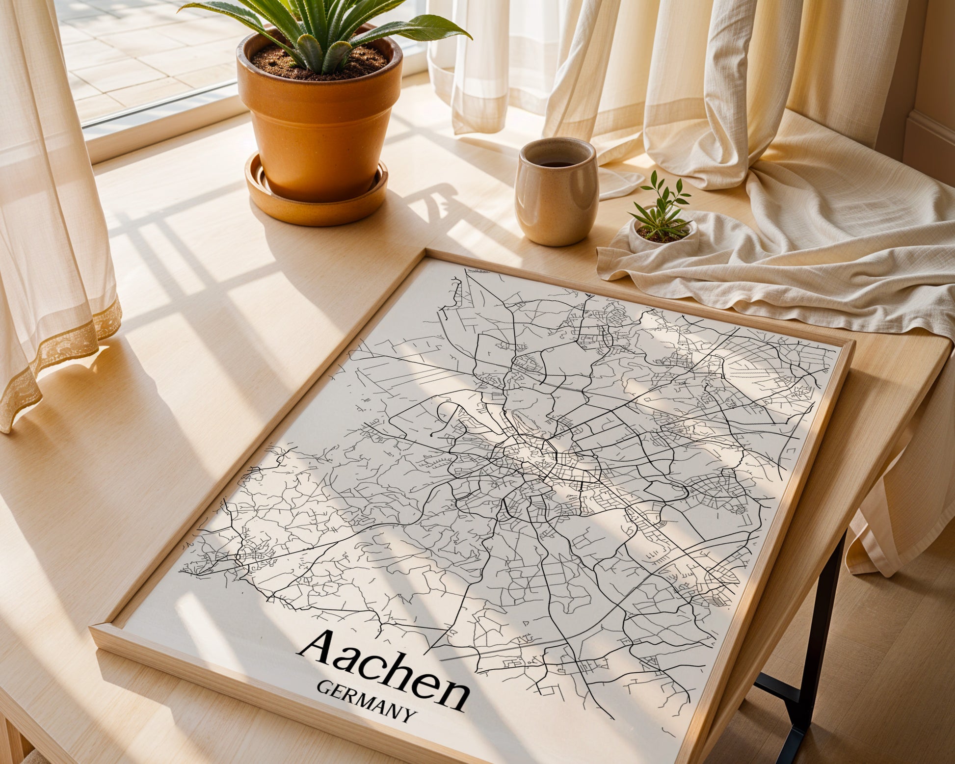 Aachen Germany City Map Poster - GroovyGrove