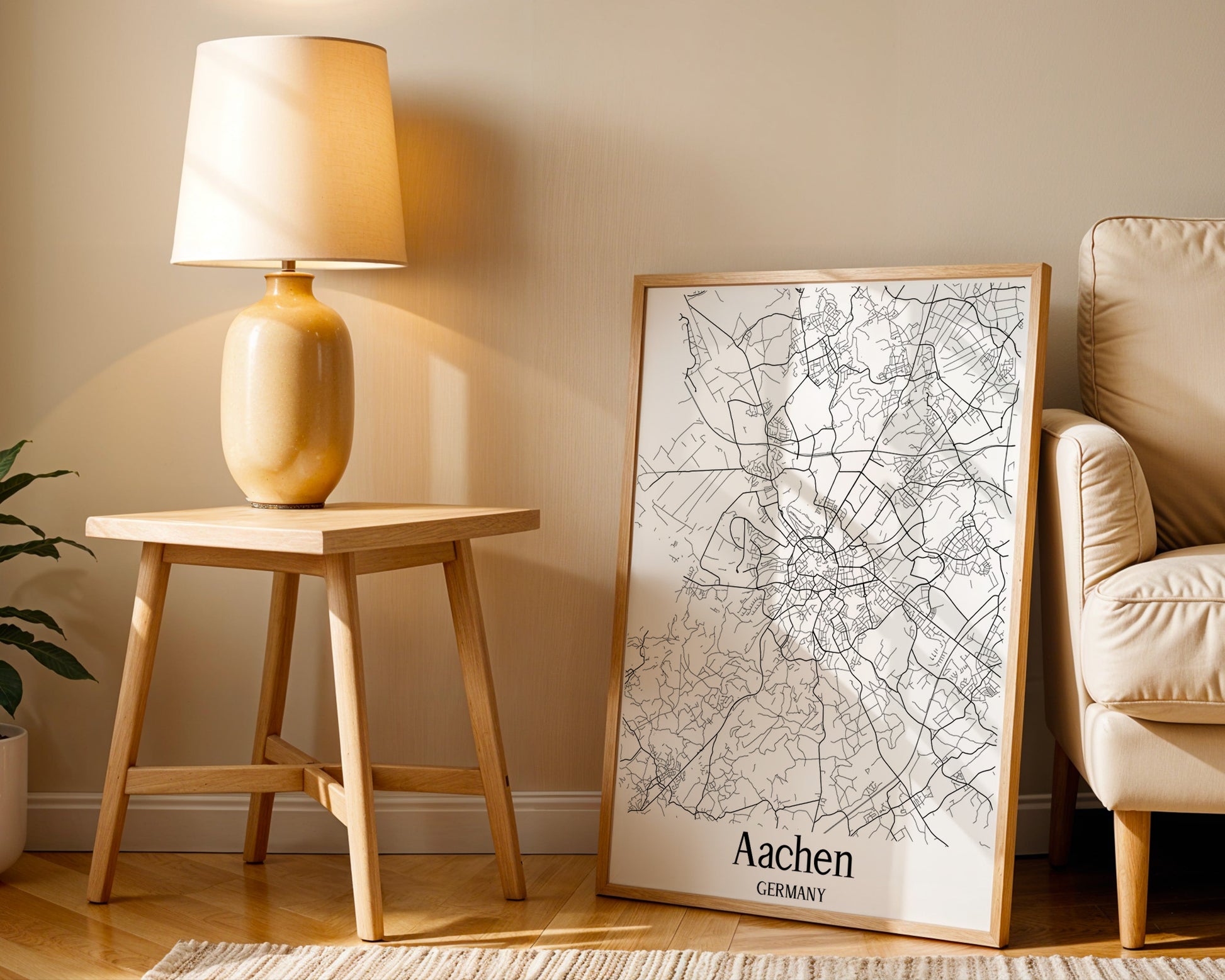 Aachen Germany City Map Poster - GroovyGrove