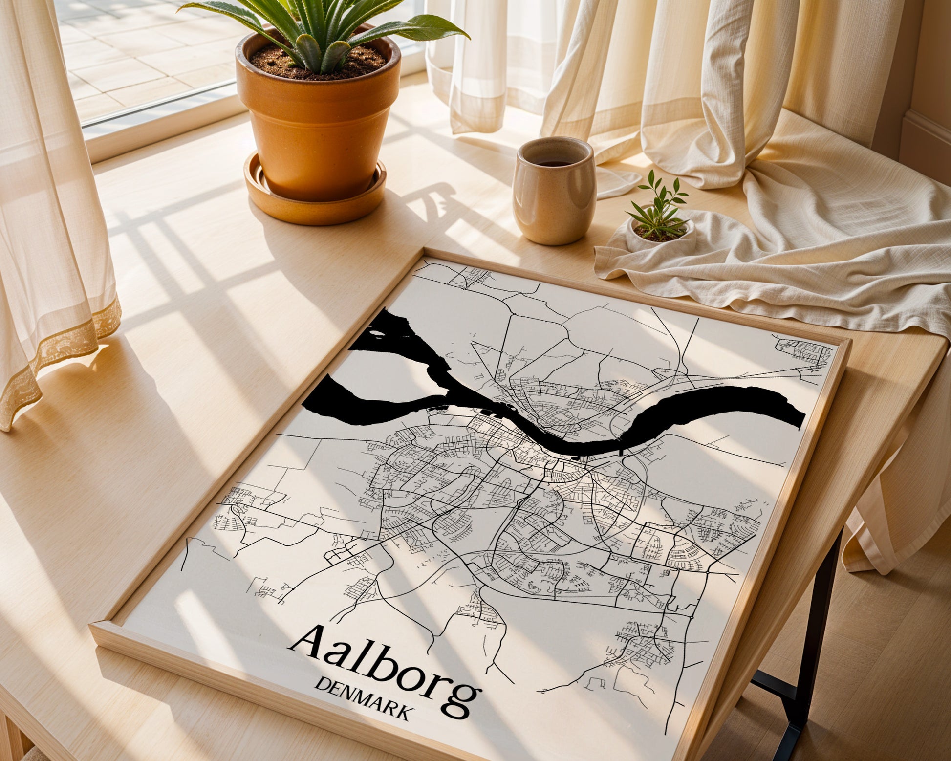 Aalborg Denmark City Map Poster - GroovyGrove