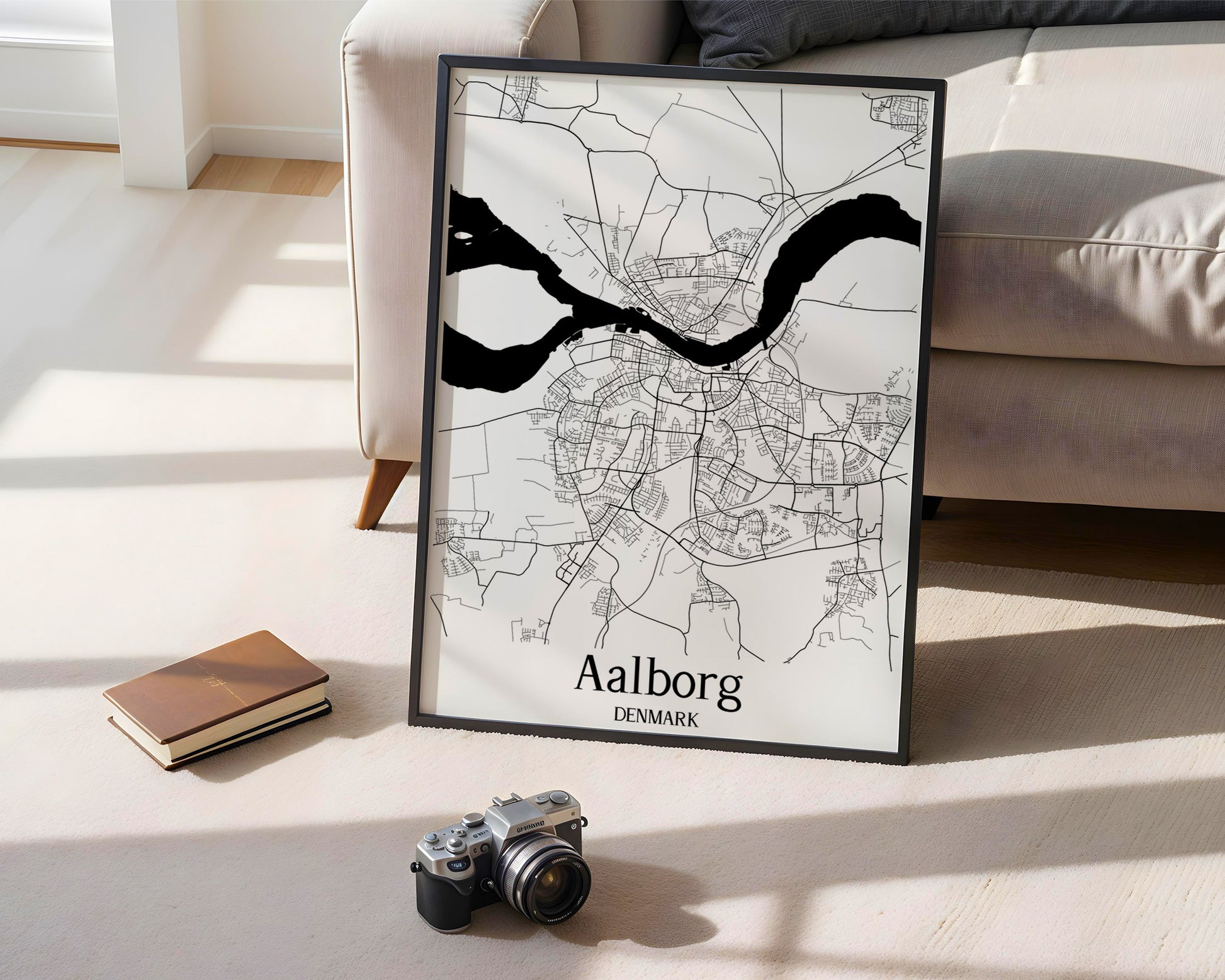 Aalborg Denmark City Map Poster - GroovyGrove