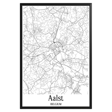 Aalst Belgium City Map Poster - GroovyGrove