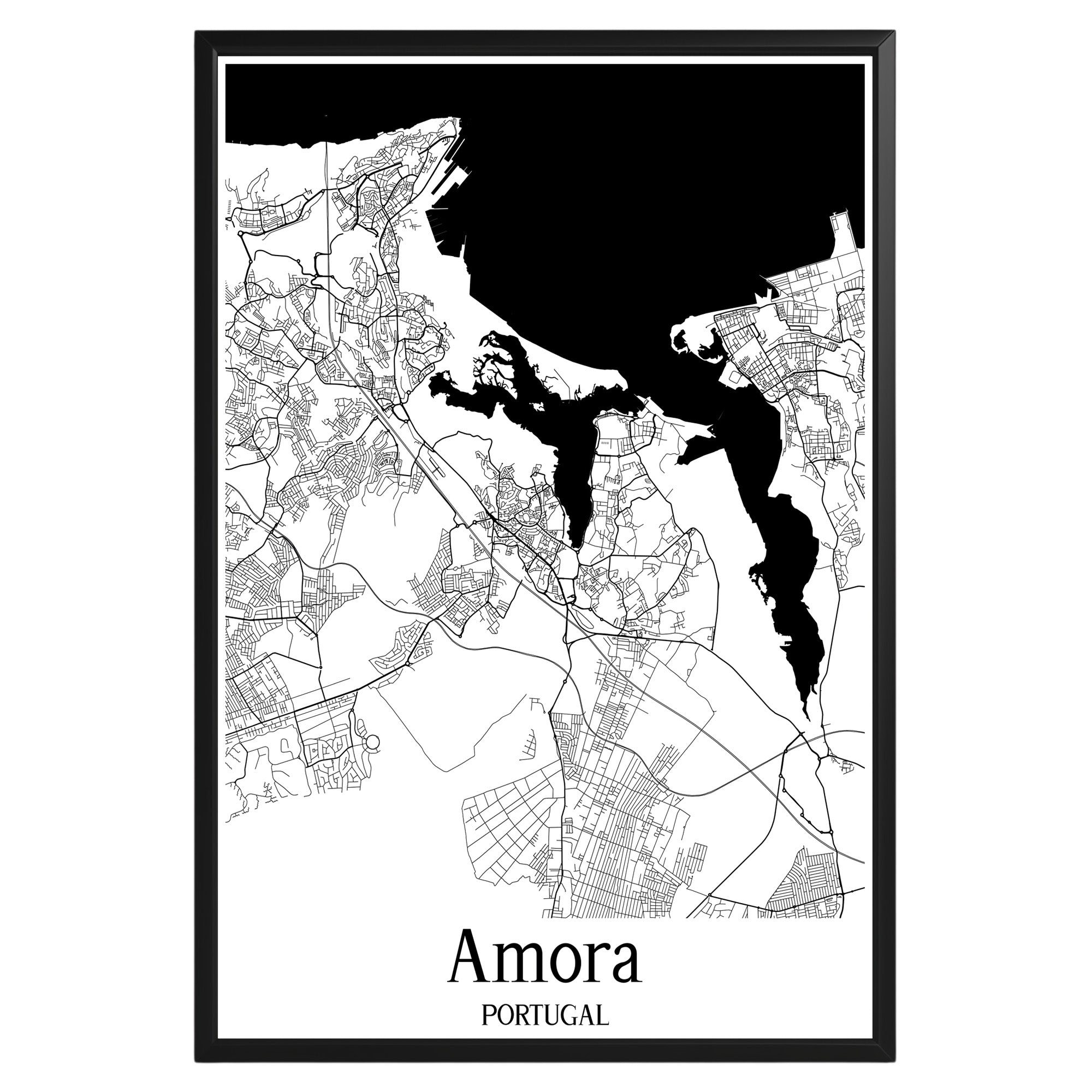 Amora Portugal City Map Poster - GroovyGrove