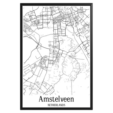 Amstelveen Netherlands City Map Poster - GroovyGrove